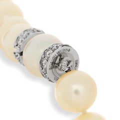 David Webb 18KWG/Plat Amber Bead, Pearl and Diamond Rondelle Necklace