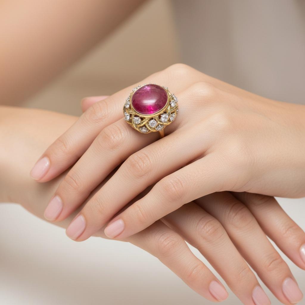 David Webb 1950s 18 Carat Ruby Gold And Diamond S… - image 4