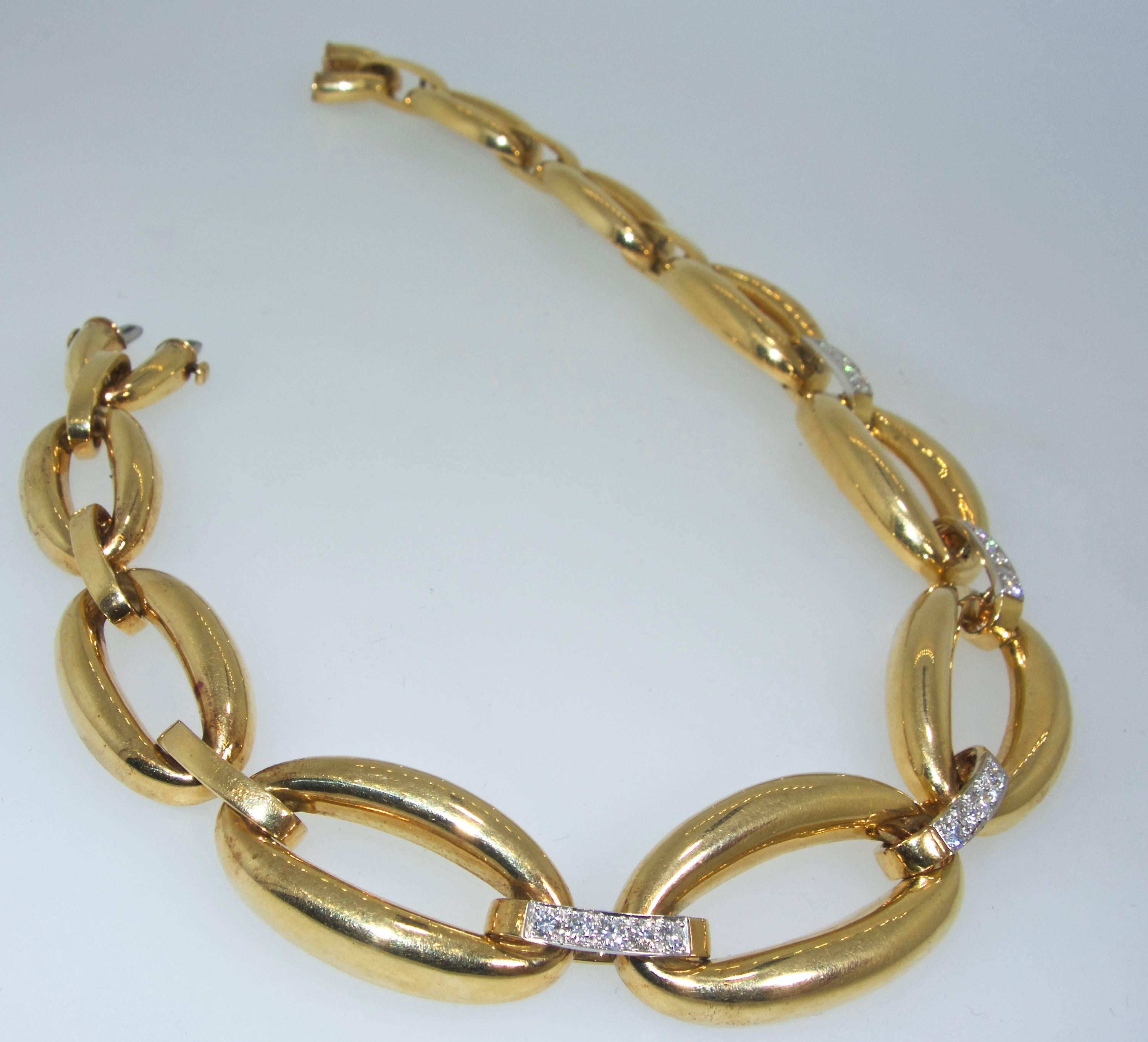 Contemporary David Webb 1960s Gold and Diamond Necklace