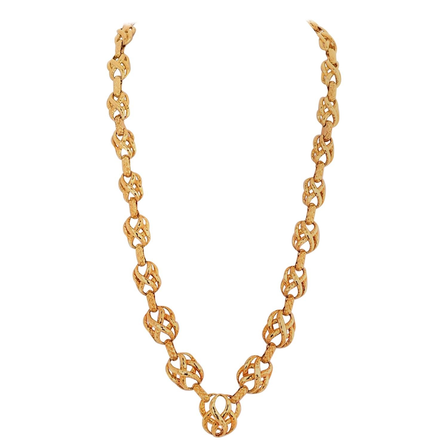 Envy Short Criss Cross Chain Necklace Gold main image 1