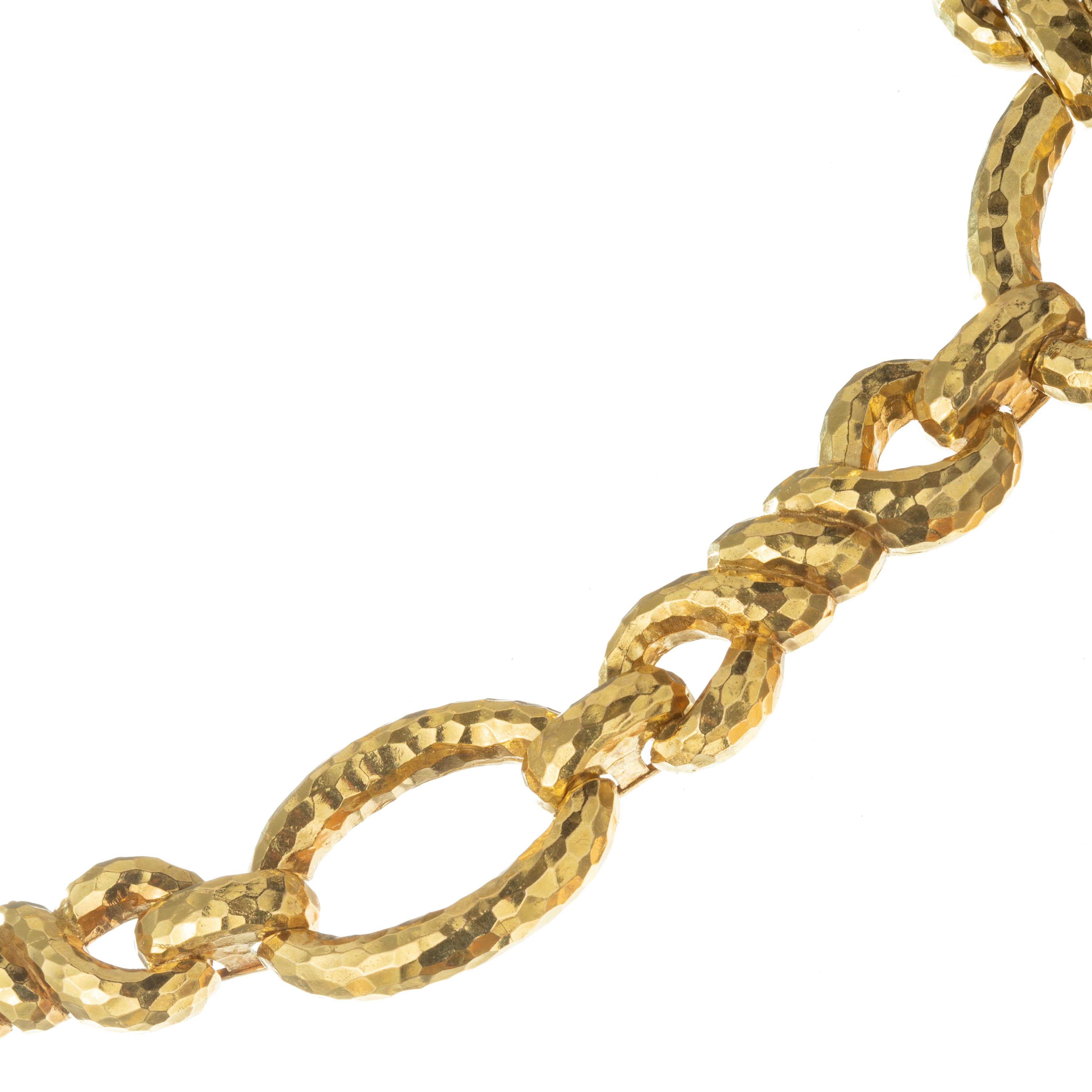 David Webb 1970er Jahre 18k Gelbgold Lange Link Halskette (Moderne) im Angebot