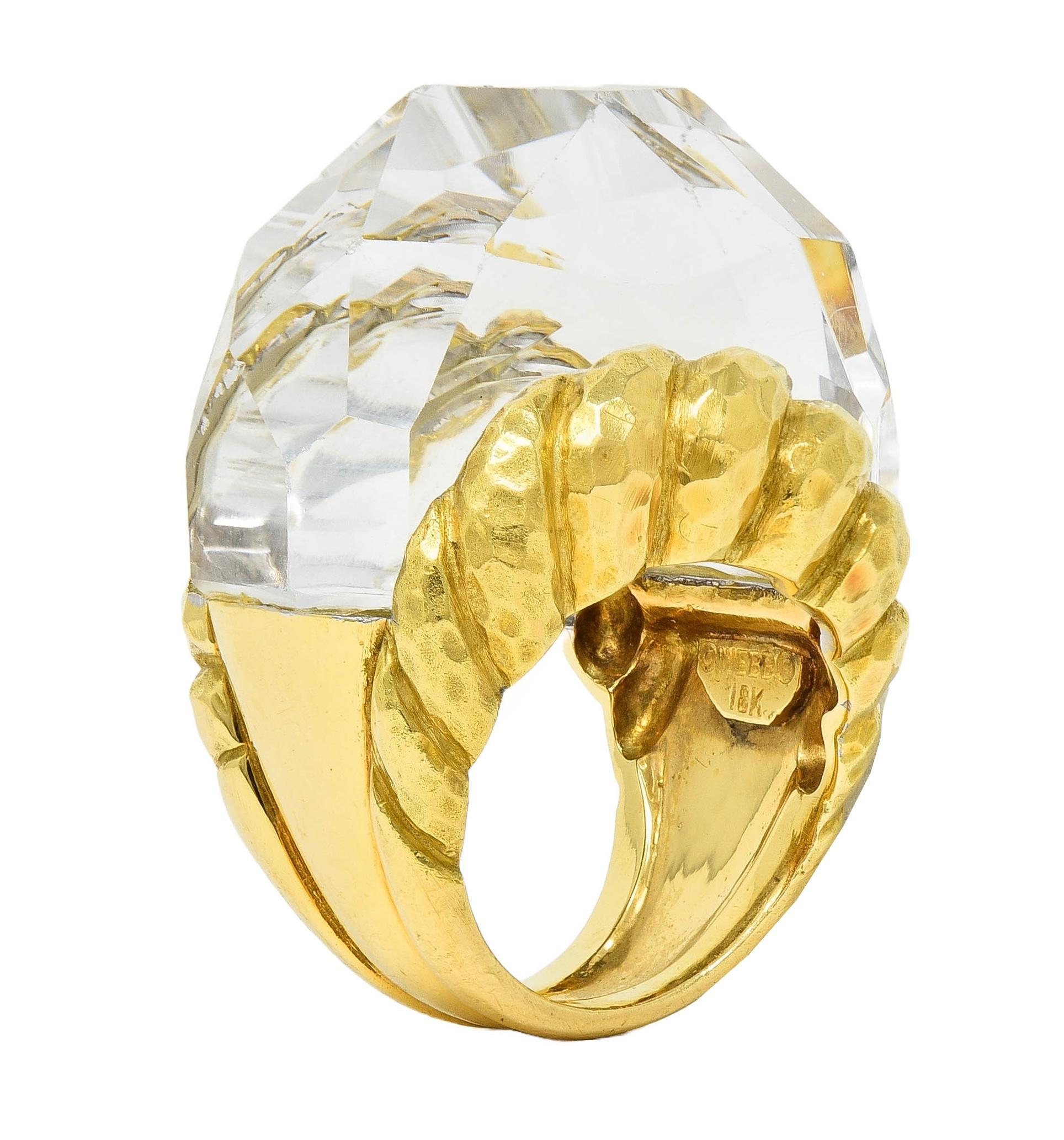 David Webb 1970's Quartz Crystal 18 Karat Gold Vintage Iceberg ...