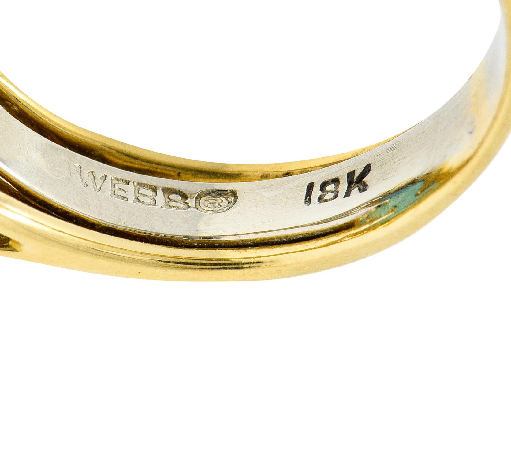 David Webb 1970s Turquoise Diamond Platinum-Topped 18 Karat Gold Halo Ring For Sale 1