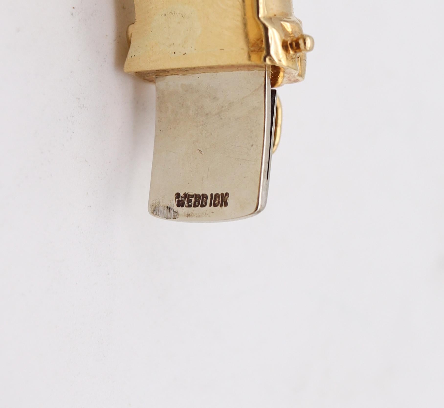 David Webb 1977 New York Vintage Bangle Bracelet en or jaune massif 18kt Pour femmes en vente