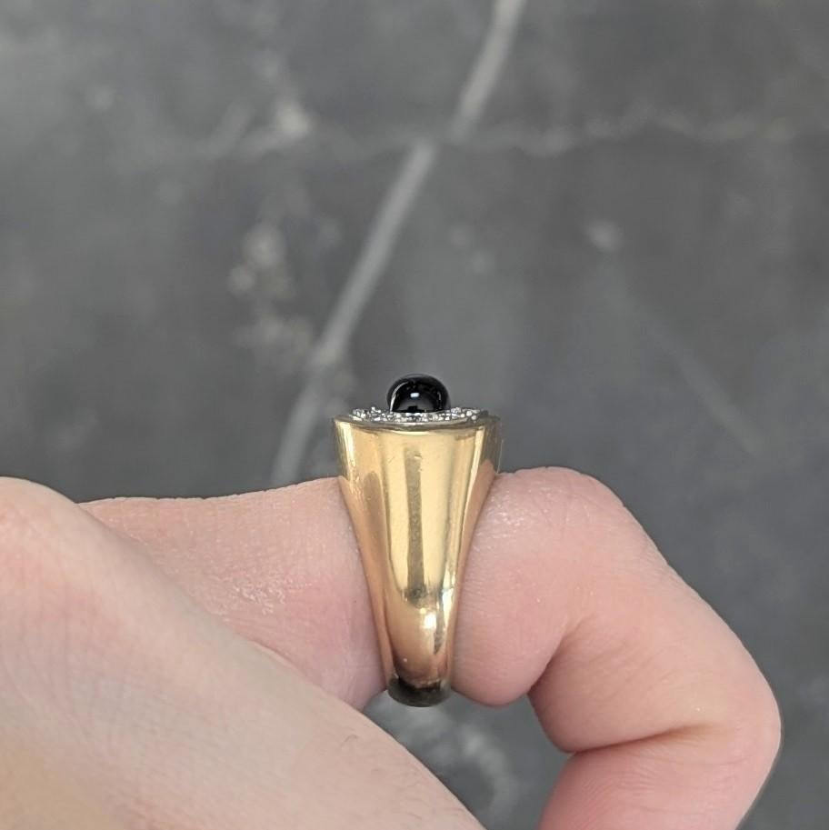 David Webb 1980's Diamond Enamel Platinum 18K Gold Vintage Buckle Ring For Sale 8
