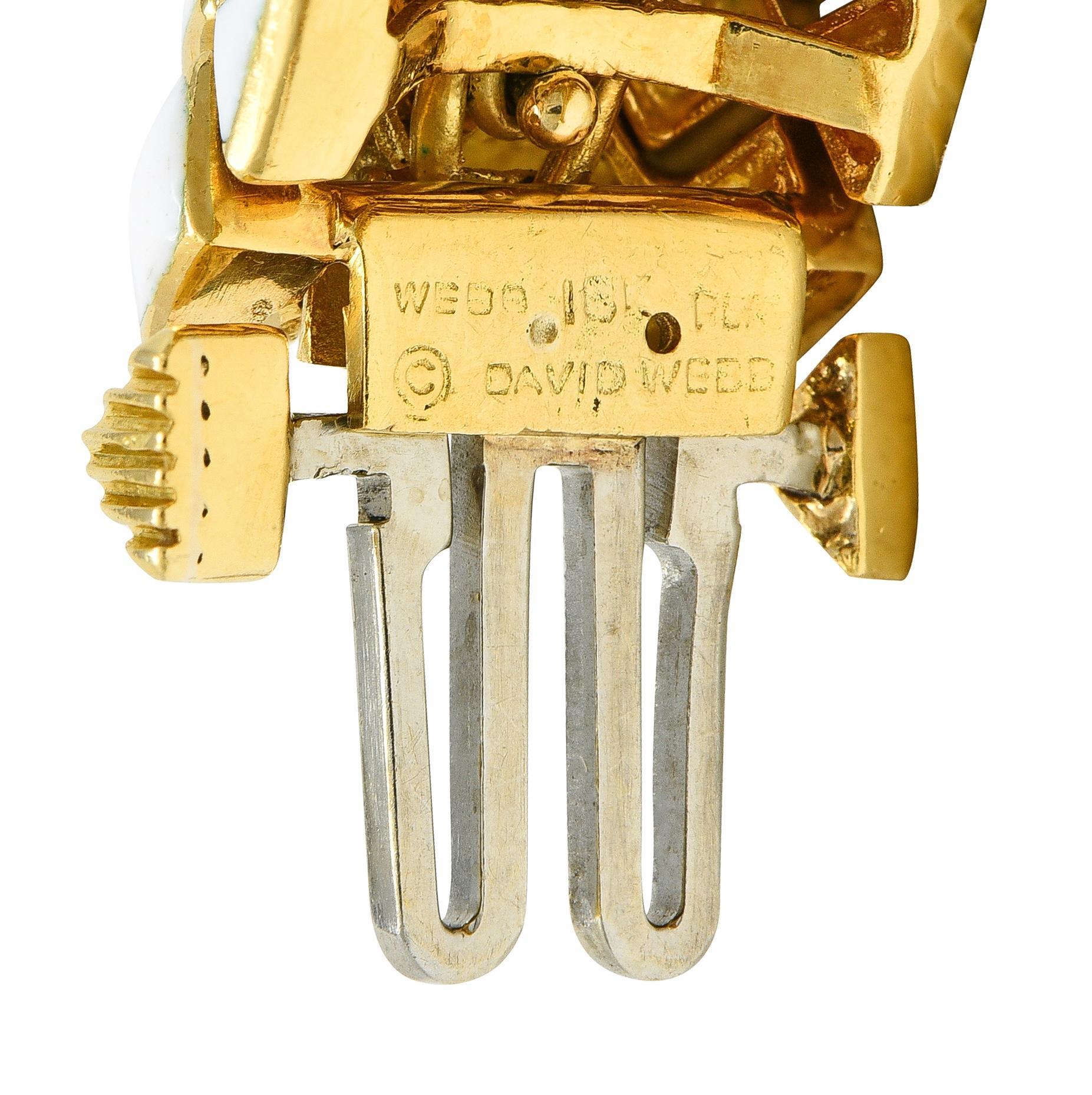 David Webb Pulsera Arlequín de oro amarillo de 18 quilates y esmalte de diamantes de la década de 1980 en venta 1