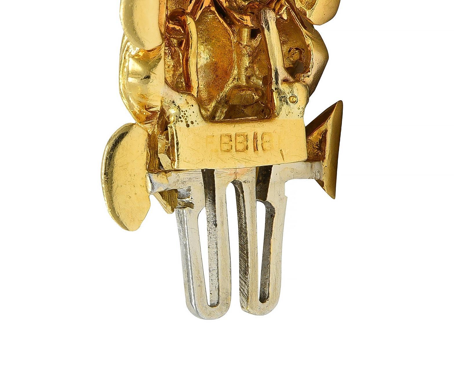 David Webb Bracciale Arlecchino d'epoca in platino e diamanti, anni '80, oro 18 carati in vendita 1