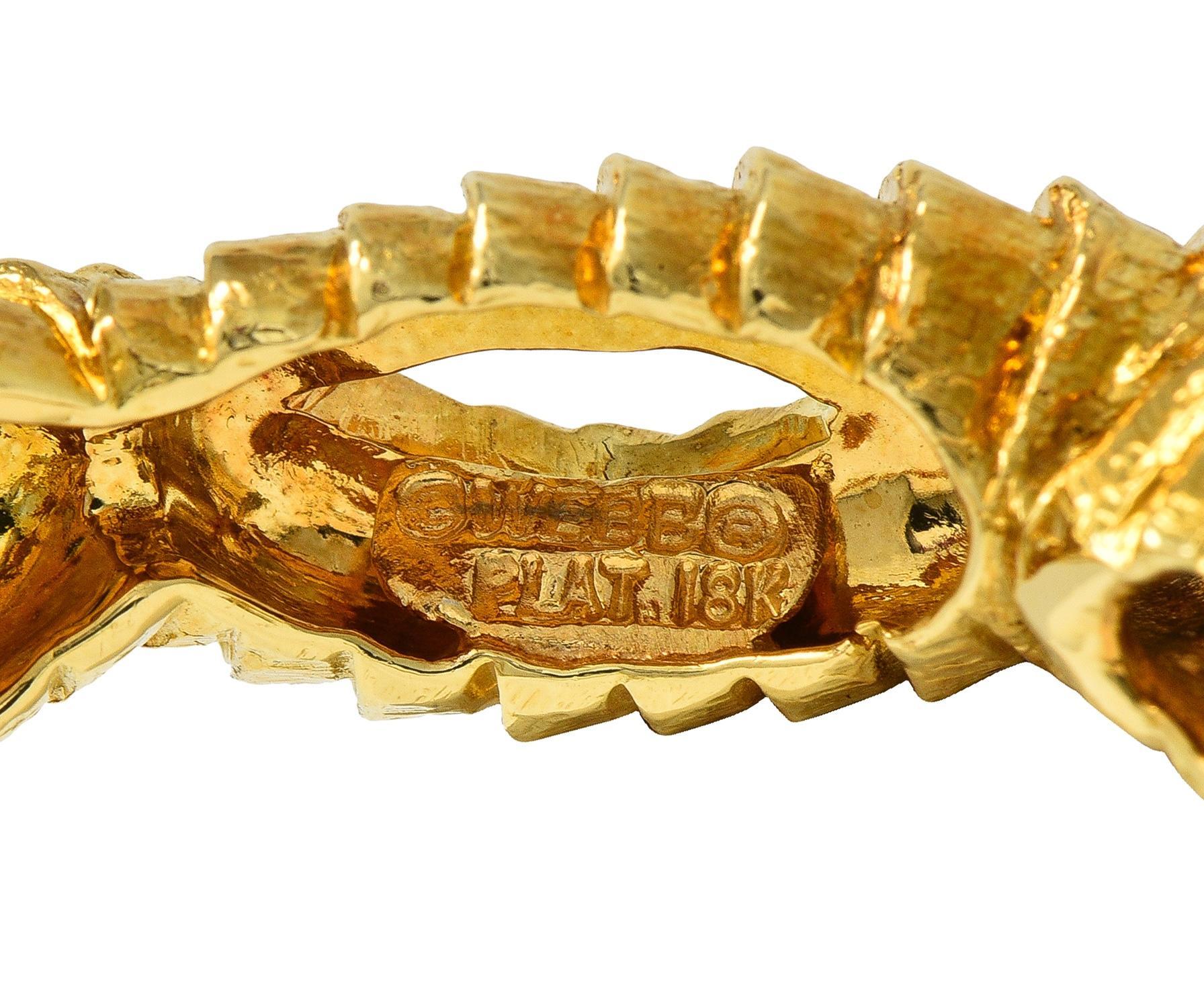 David Webb 1980 - Bracciale con diamante e smeraldo in platino 18 carati - Ariete e animale Ram in vendita 3