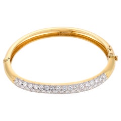 Bracciale David Webb con diamante da 2,50 carati, in platino e oro giallo 18 carati