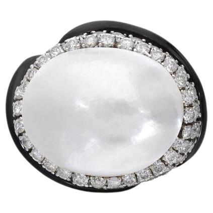 A David Webb 4.00 Carat Round Brilliant H VS1 Diamond 18K YG Cocktail Ring