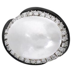David Webb 4,00 Karat Runder Brillant H VS1 Diamant 18K YG Cocktail Ring