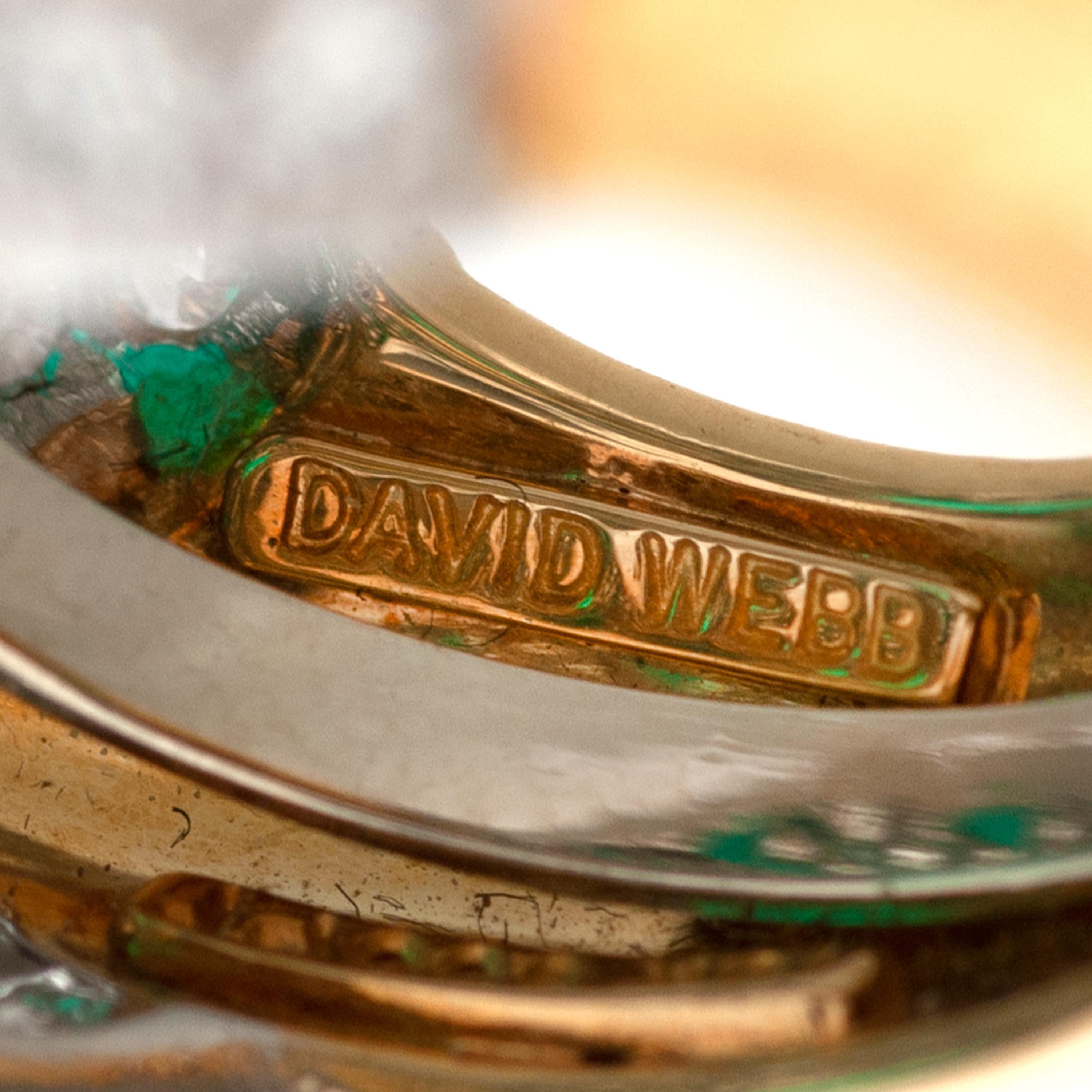 Emerald Cut David Webb 7.20 Carat Colombian Emerald Ring in 18k Yellow Gold & Platinum