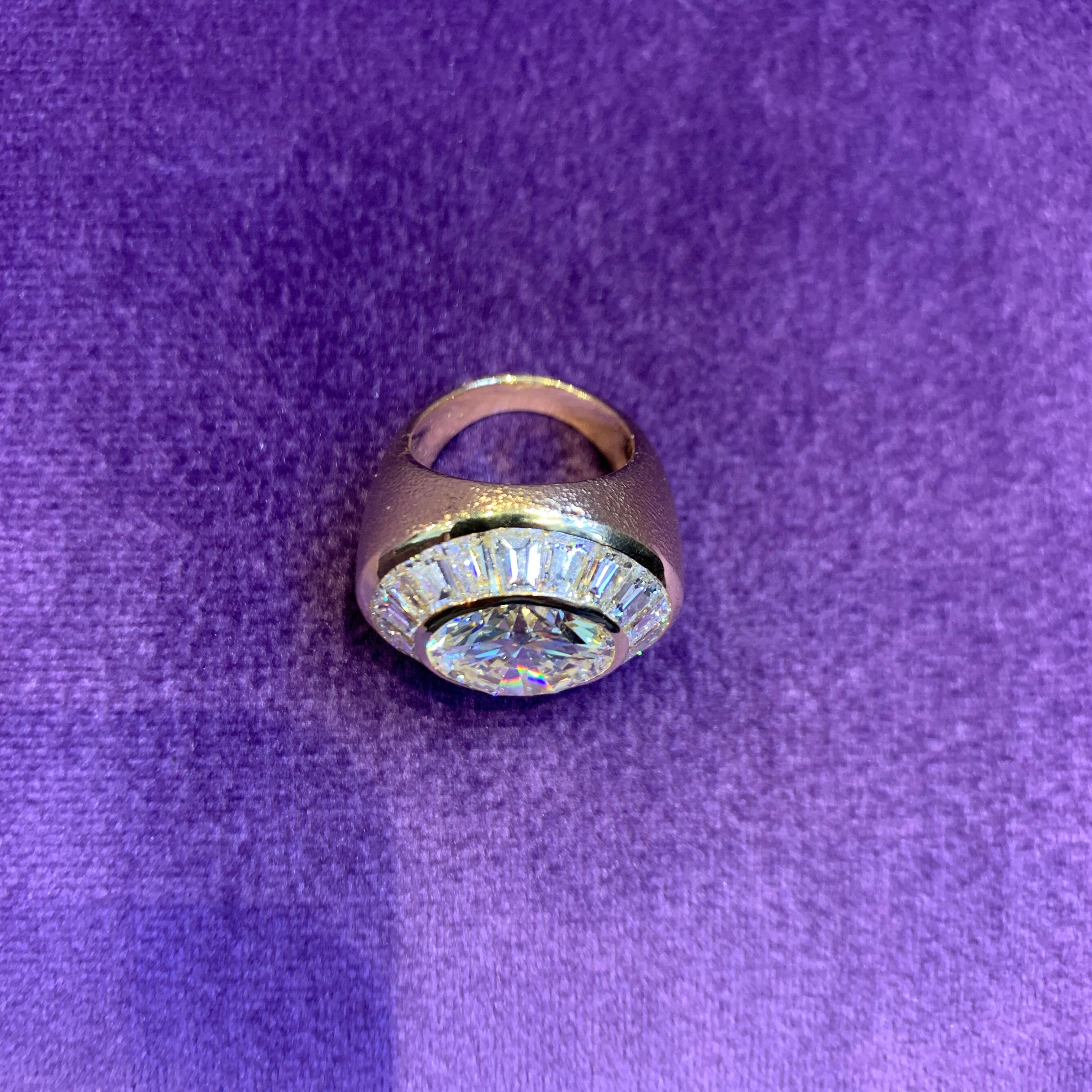 David Webb 9.37 Carat Diamond Men's Ring For Sale 3