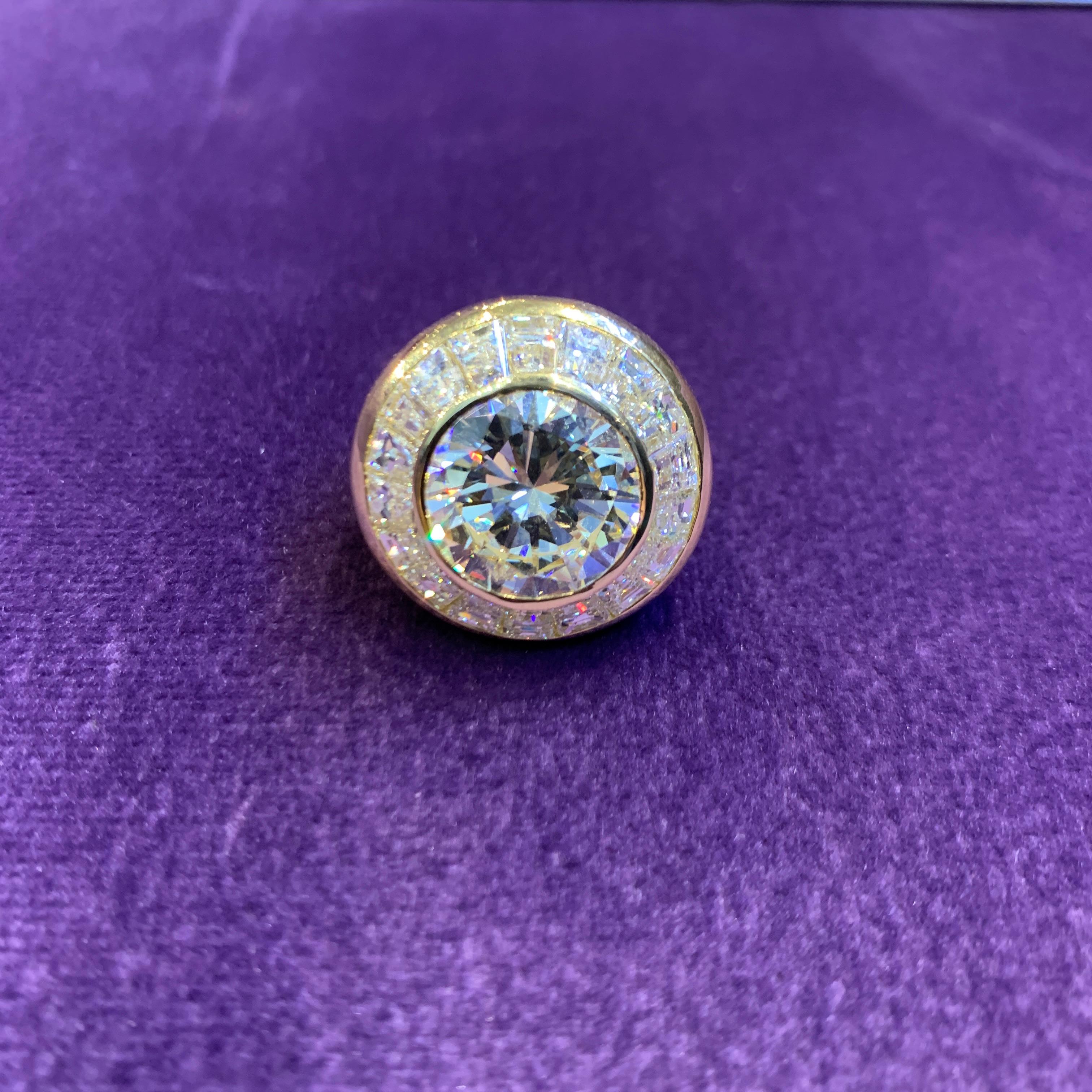 David Webb 9.37 Carat Diamond Men's Ring For Sale 4