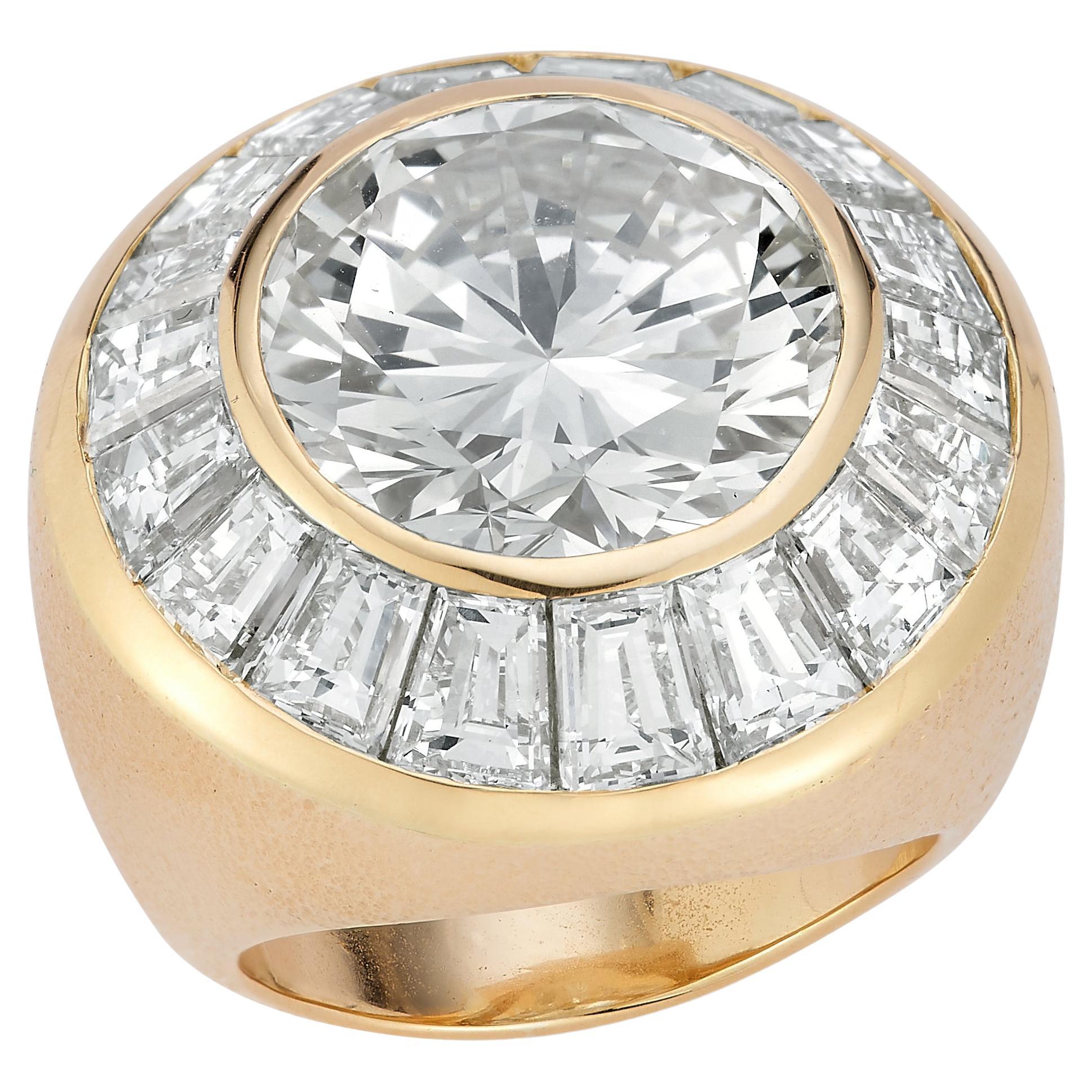 David Webb 9.37 Carat Diamond Men's Ring For Sale
