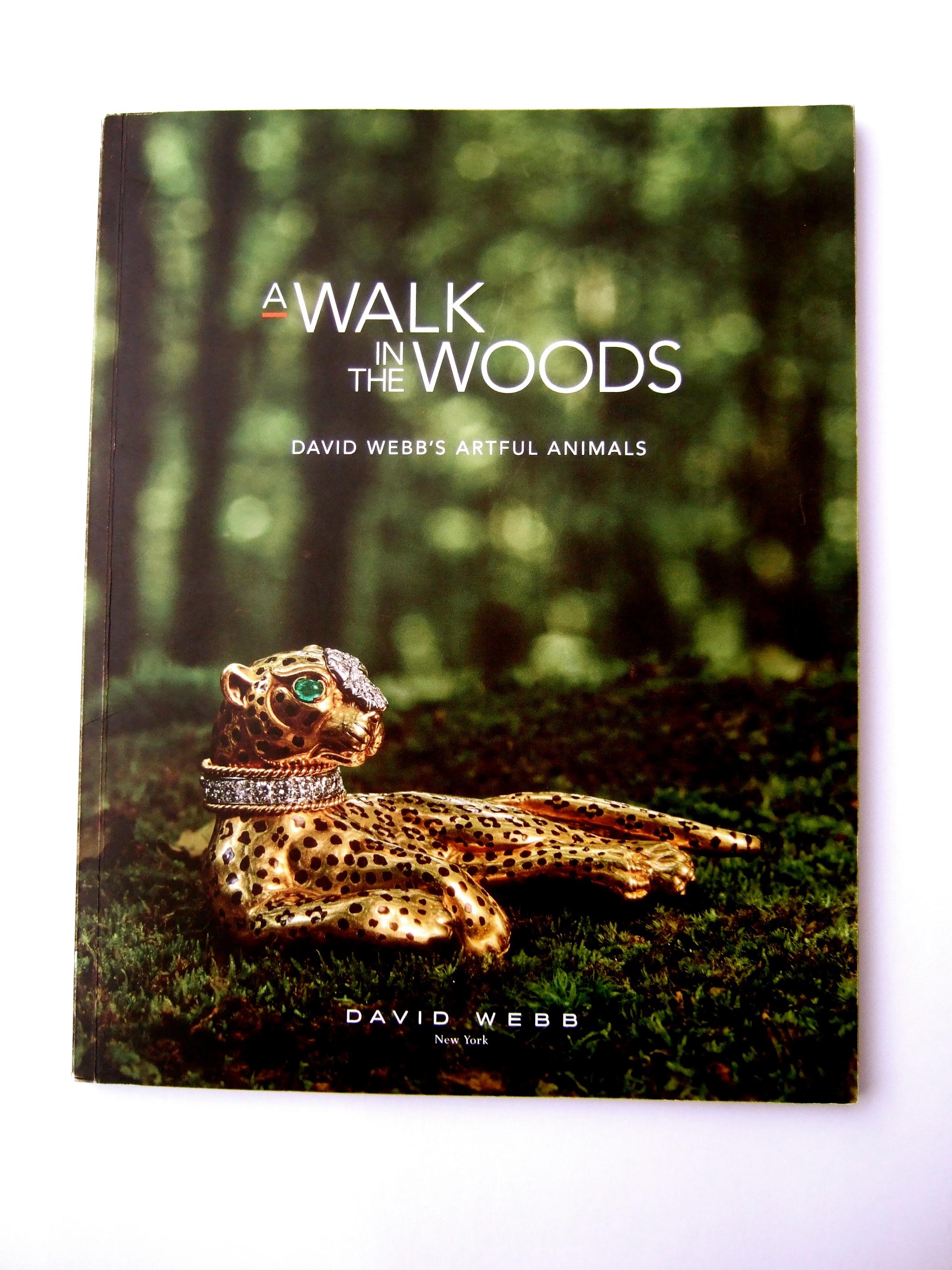 David Webb's A Walk in the Woods Artful Animals Soft Cover Pamphlet  Exhibition Book c 2022
The soft cover brochure book was from a 2022  David Webb exhibition 
featuring an archive of Webb's extraordinary animal jewelry designs

The soft cover