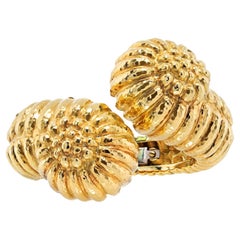 David Webb, bracelet croisé cannelé en or jaune 18 carats