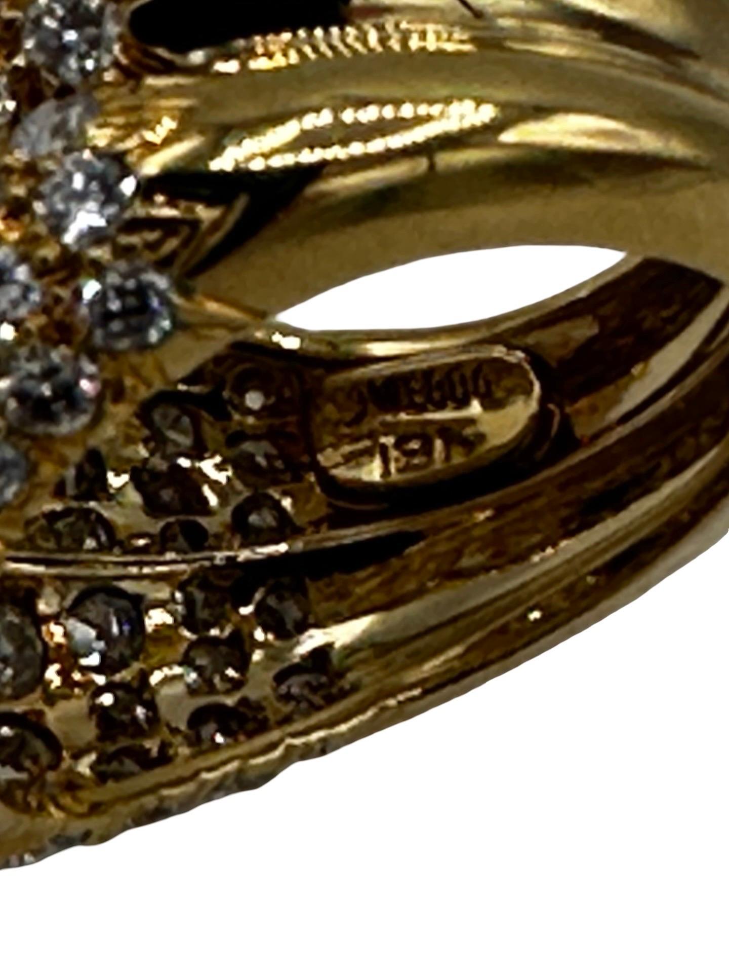 David Webb Bague de mode en rubis cabochon, saphir et diamant rond jaune 18 carats en vente 5