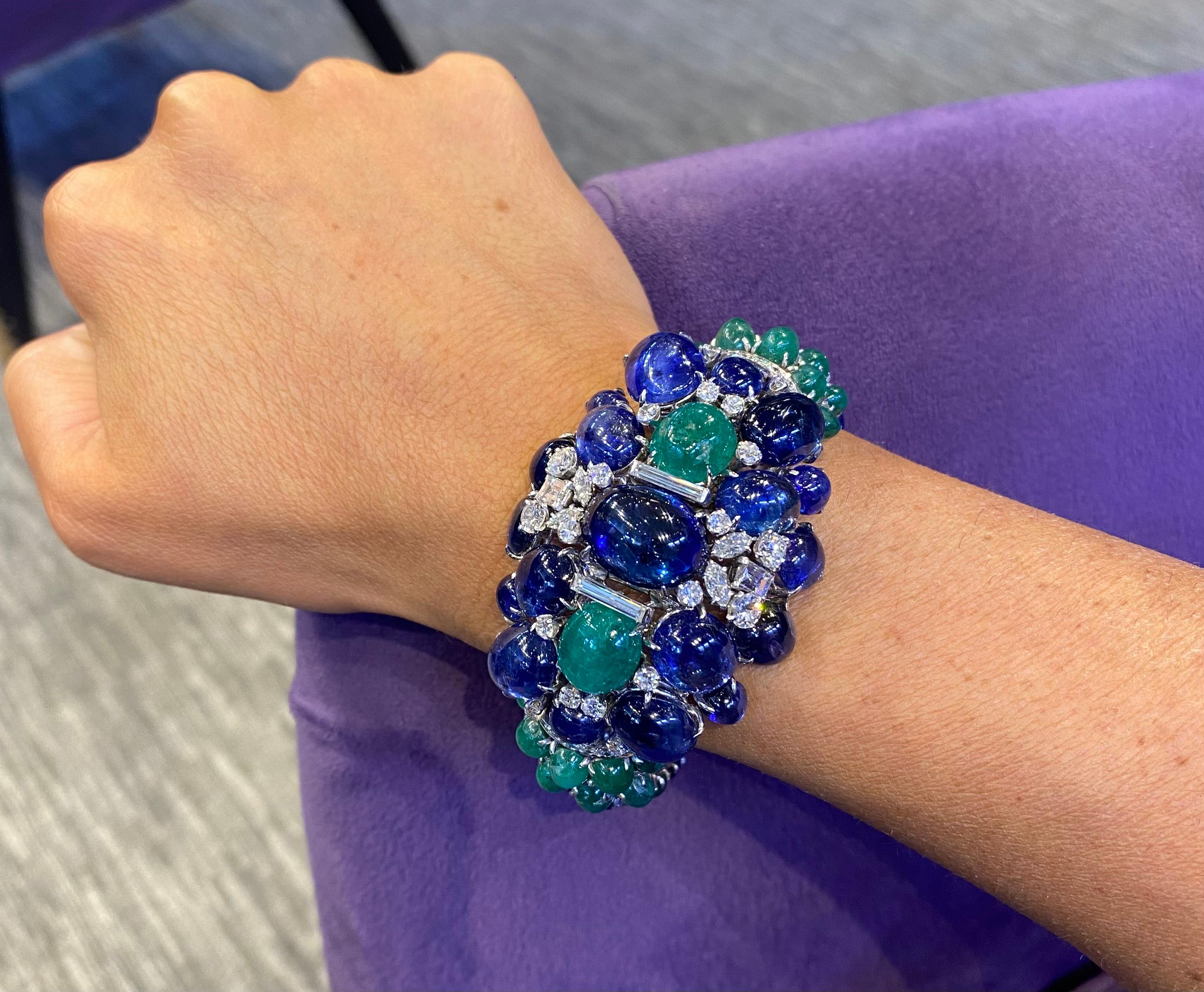 sapphire and emerald bracelet