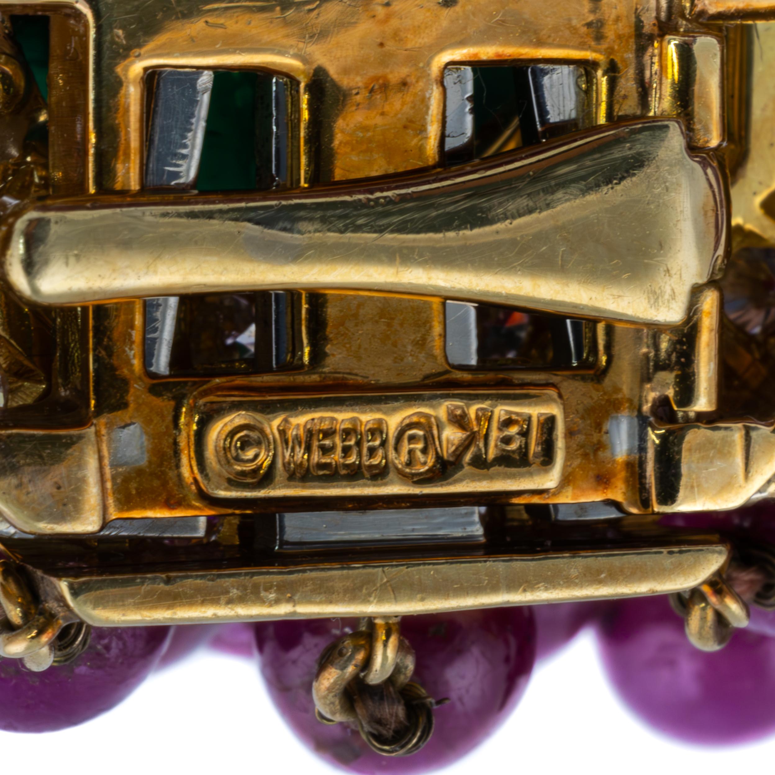 David Webb geschnitzte Smaragd- und Rubin-Perlenkette im Zustand „Hervorragend“ im Angebot in New York, NY
