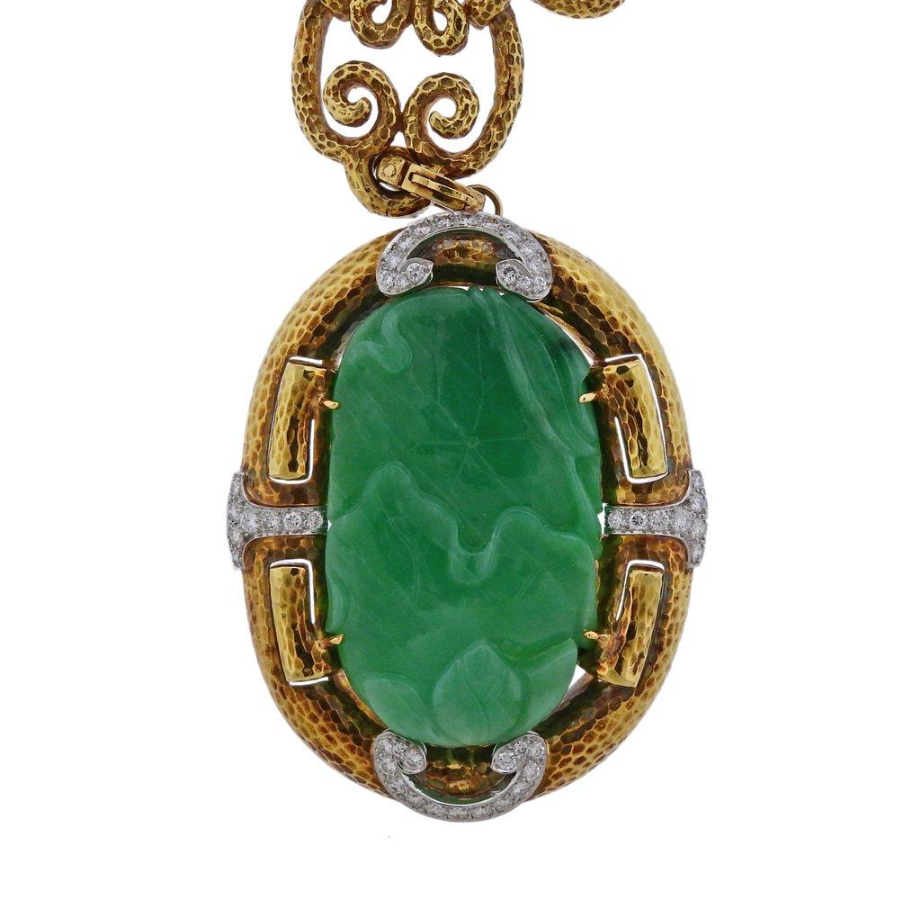 jade necklace gold