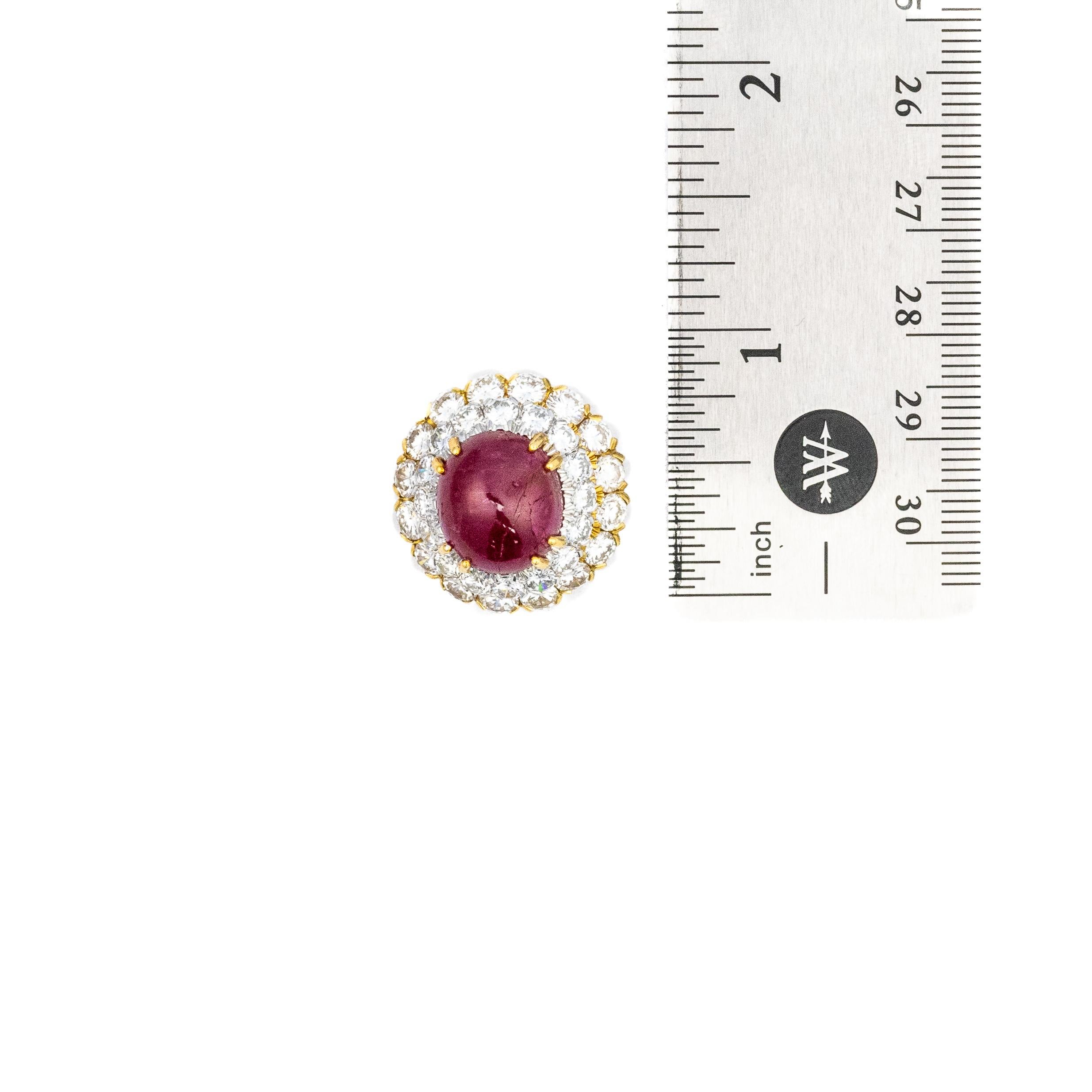 Modern David Webb Certified Unheated Burmese Ruby & Diamond Earrings For Sale