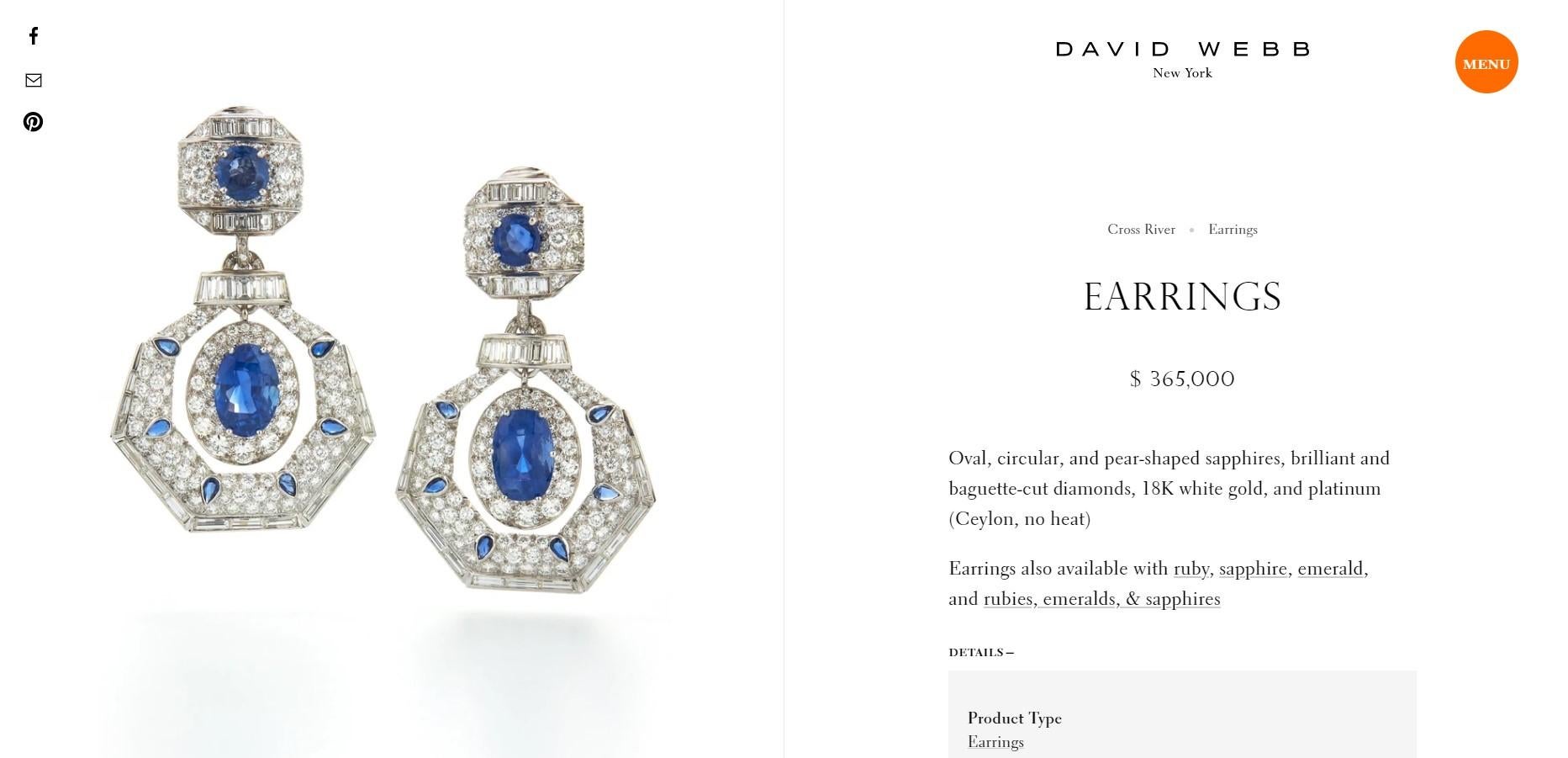 David Webb Ceylon Sapphire and Diamond Drop Earrings 4