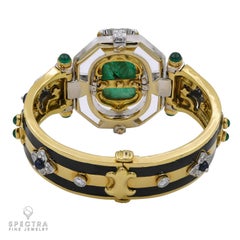 David David Cross River Emerald Diamond Bangle Bracelet