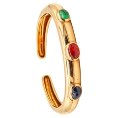 David Webb Brazalete De Oro Amarillo De 18 Quilates Con 6,07 Quilates De Piedras Preciosas De Color