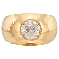 David Webb Diamond & 18K Gold Ring