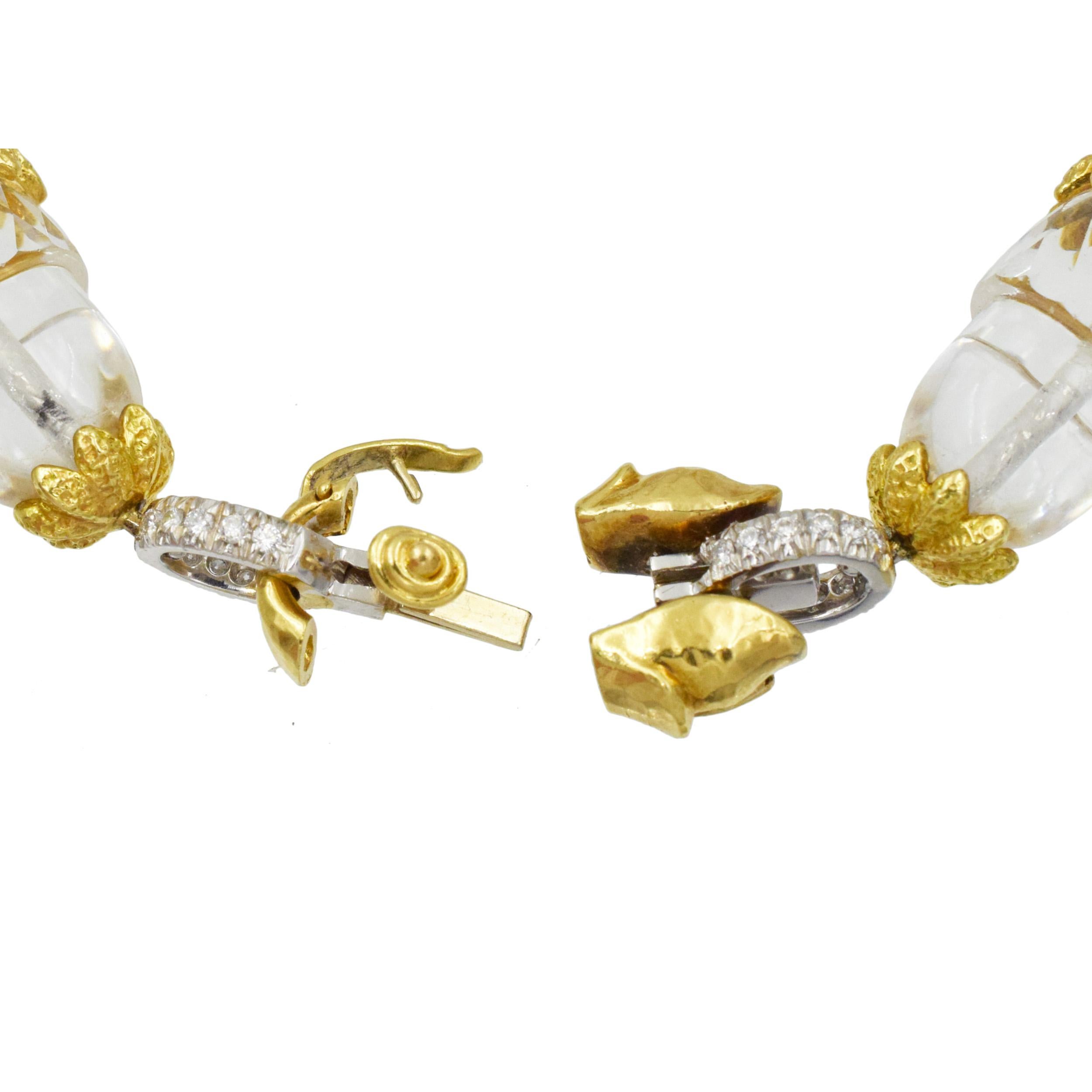 David Webb Diamant- und Bergkristall-Armband im Zustand „Hervorragend“ im Angebot in New York, NY