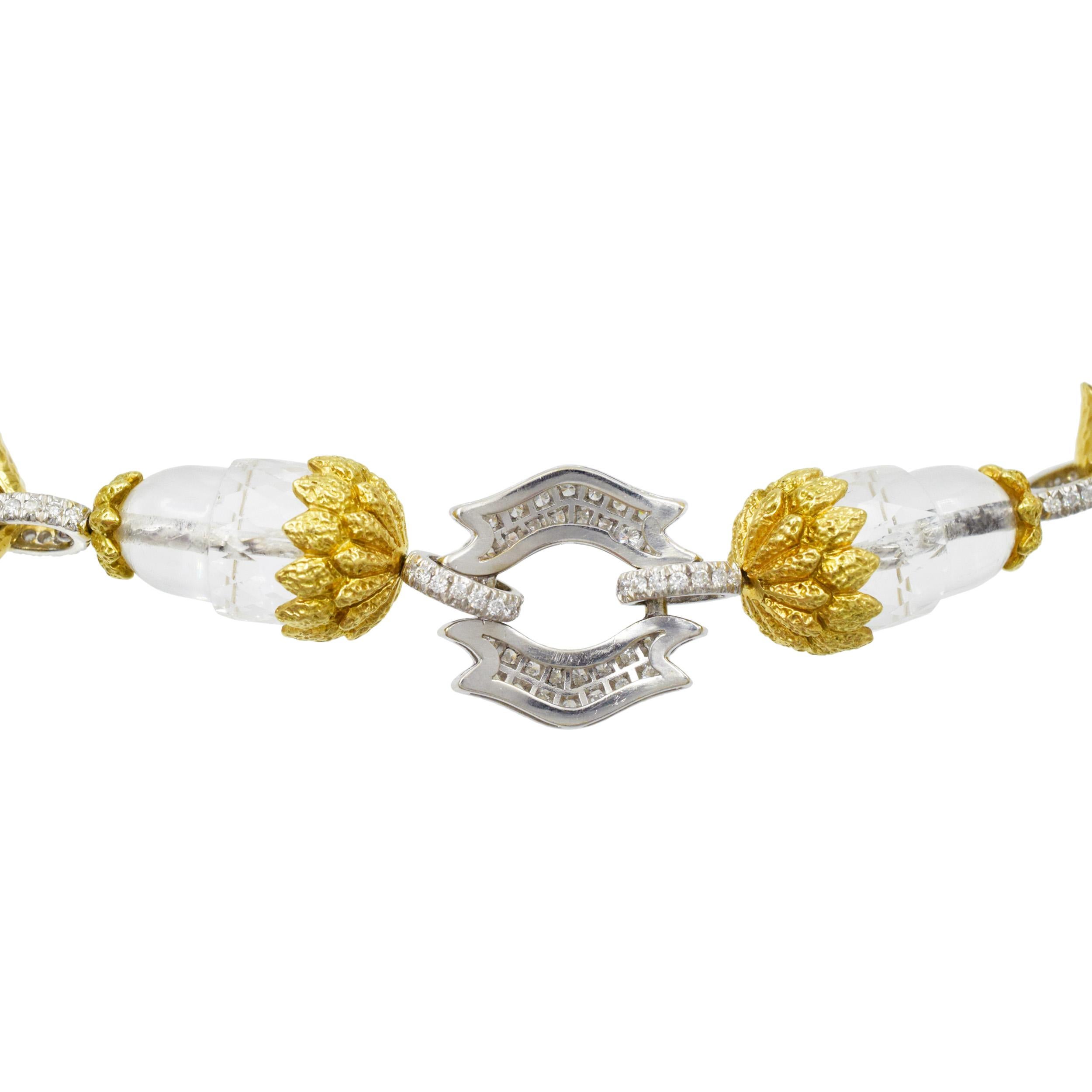 Bracelet en diamant et cristal de roche de David Webb en vente 3
