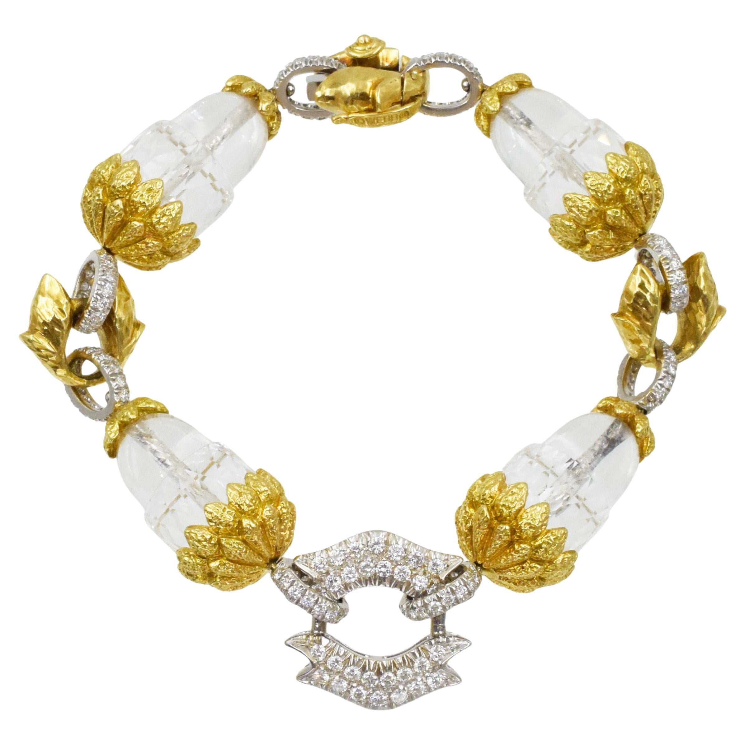 Bracelet en diamant et cristal de roche de David Webb
