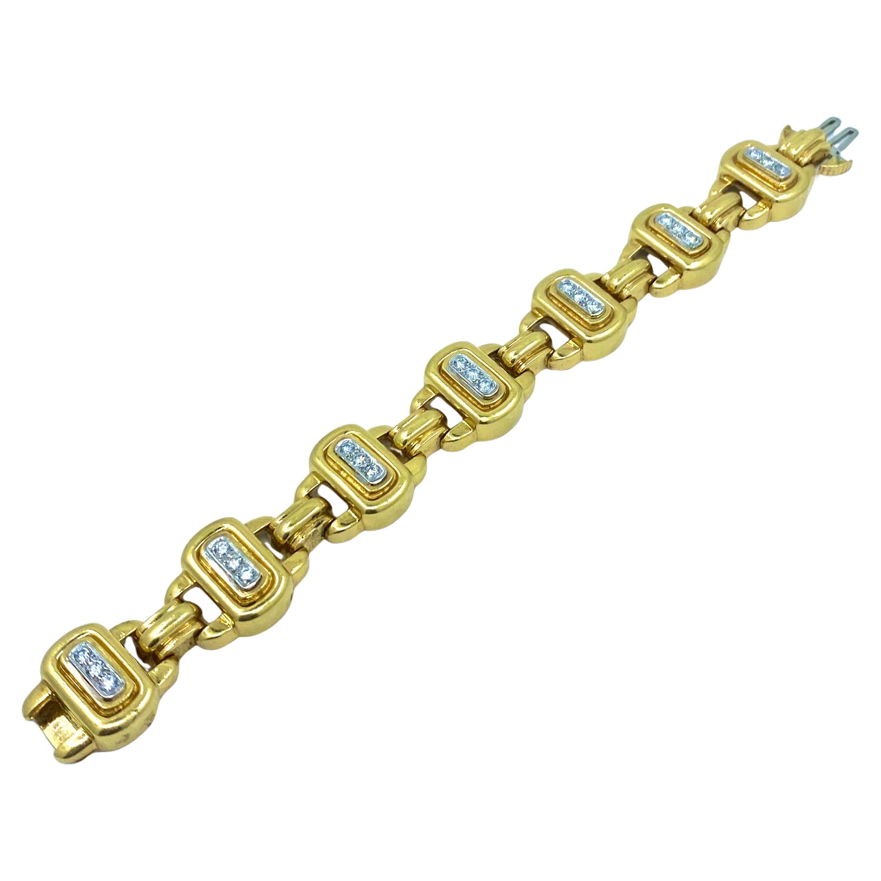David Webb Diamond Bracelet 18k Gold In Excellent Condition For Sale In Beverly Hills, CA