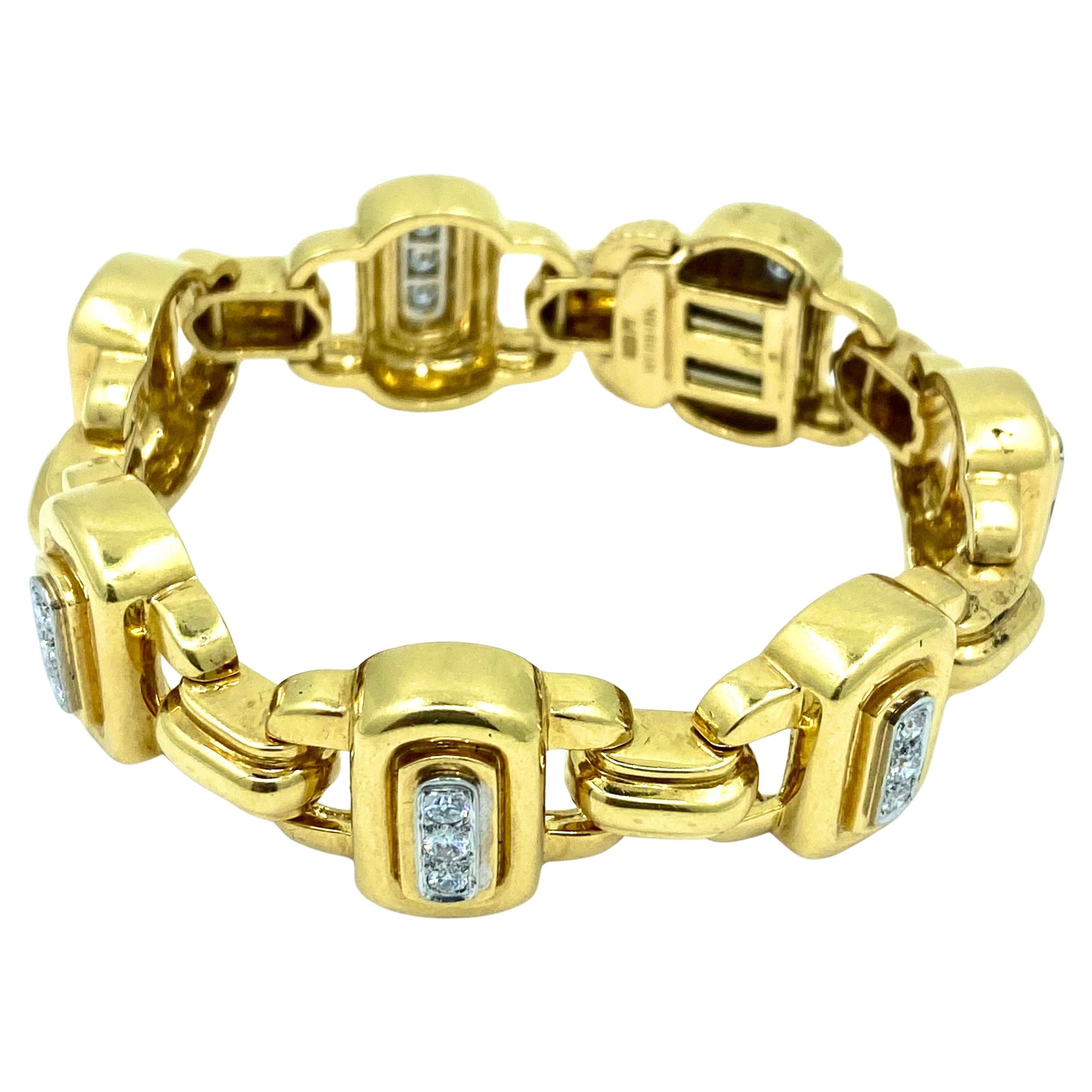 David Webb Diamond Bracelet 18k Gold For Sale 4