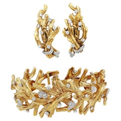 Bracciale e orecchini con diamanti di David Webb