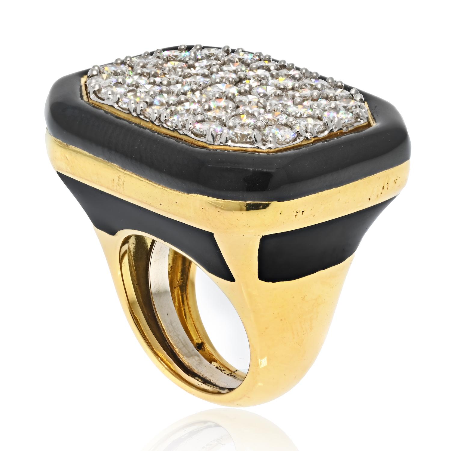 David Webb Diamond Cluster Large Impressive Statetement Ring For Sale 2