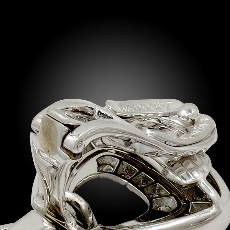 David Webb Diamant-Kokos-Ohrringe im Zustand „Hervorragend“ im Angebot in New York, NY