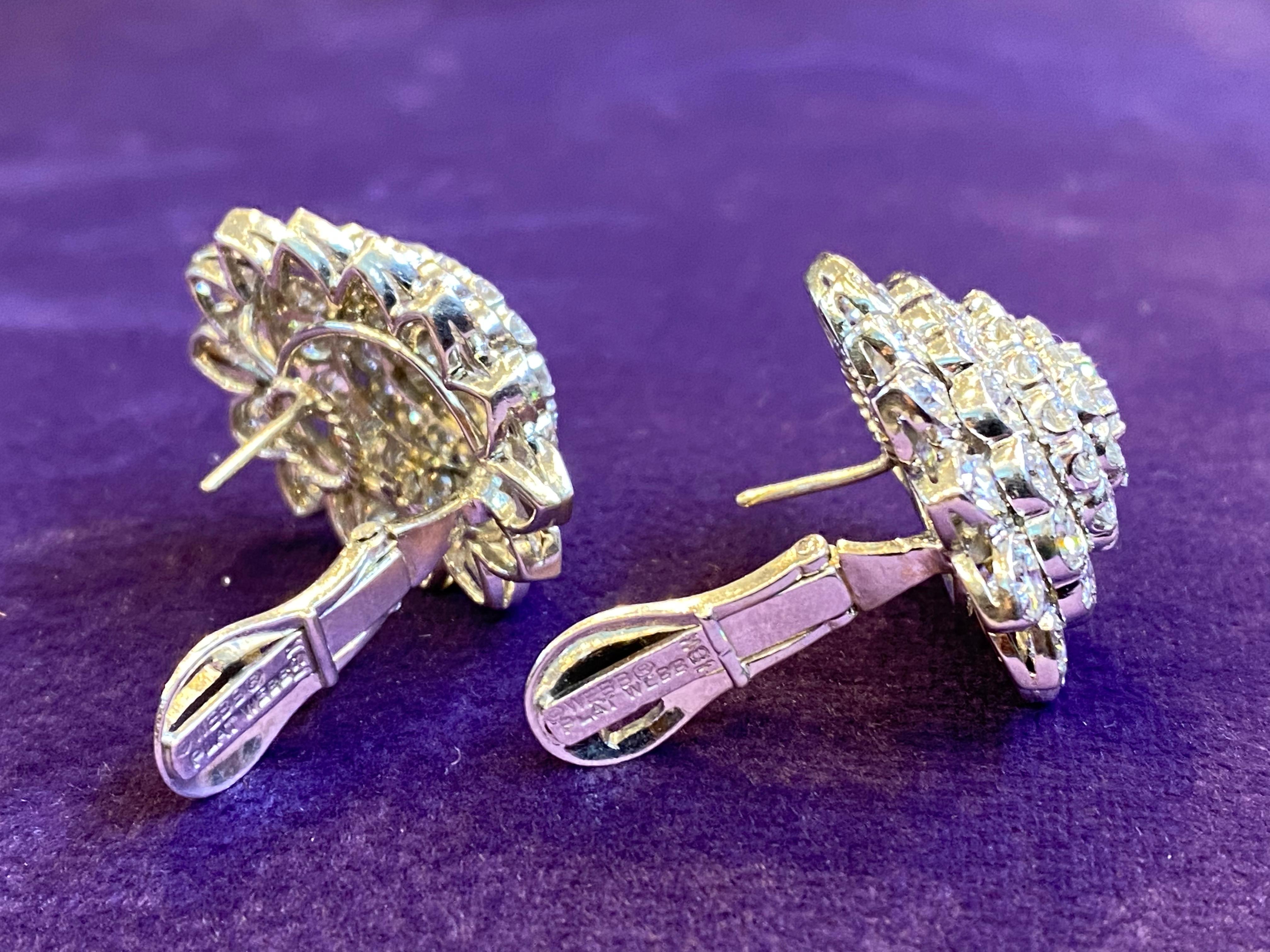 David Webb Diamond Earrings In Excellent Condition In New York, NY