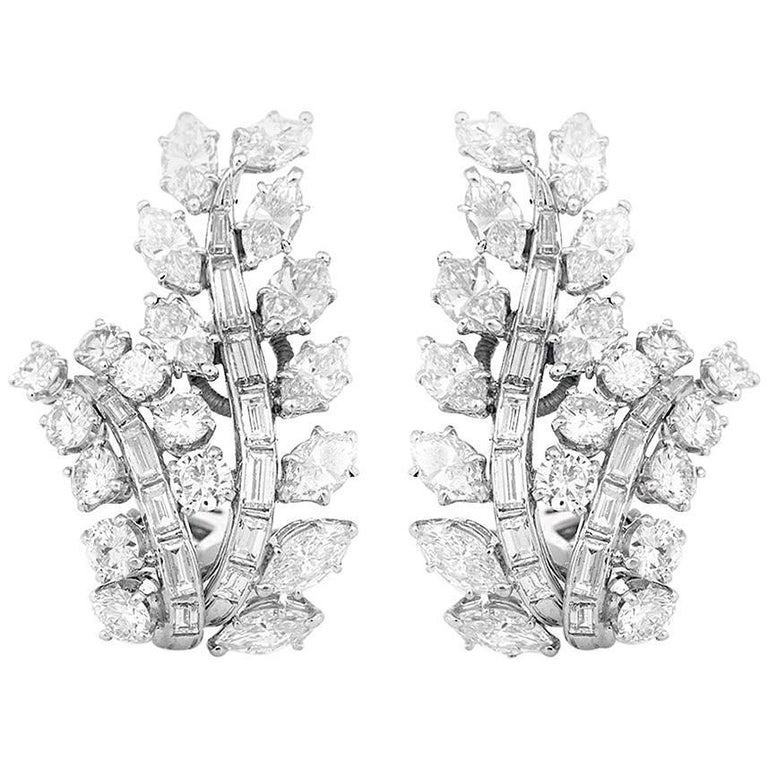 David Webb diamond earrings, 1950, offered by Eric Originals and Antiques Ltd