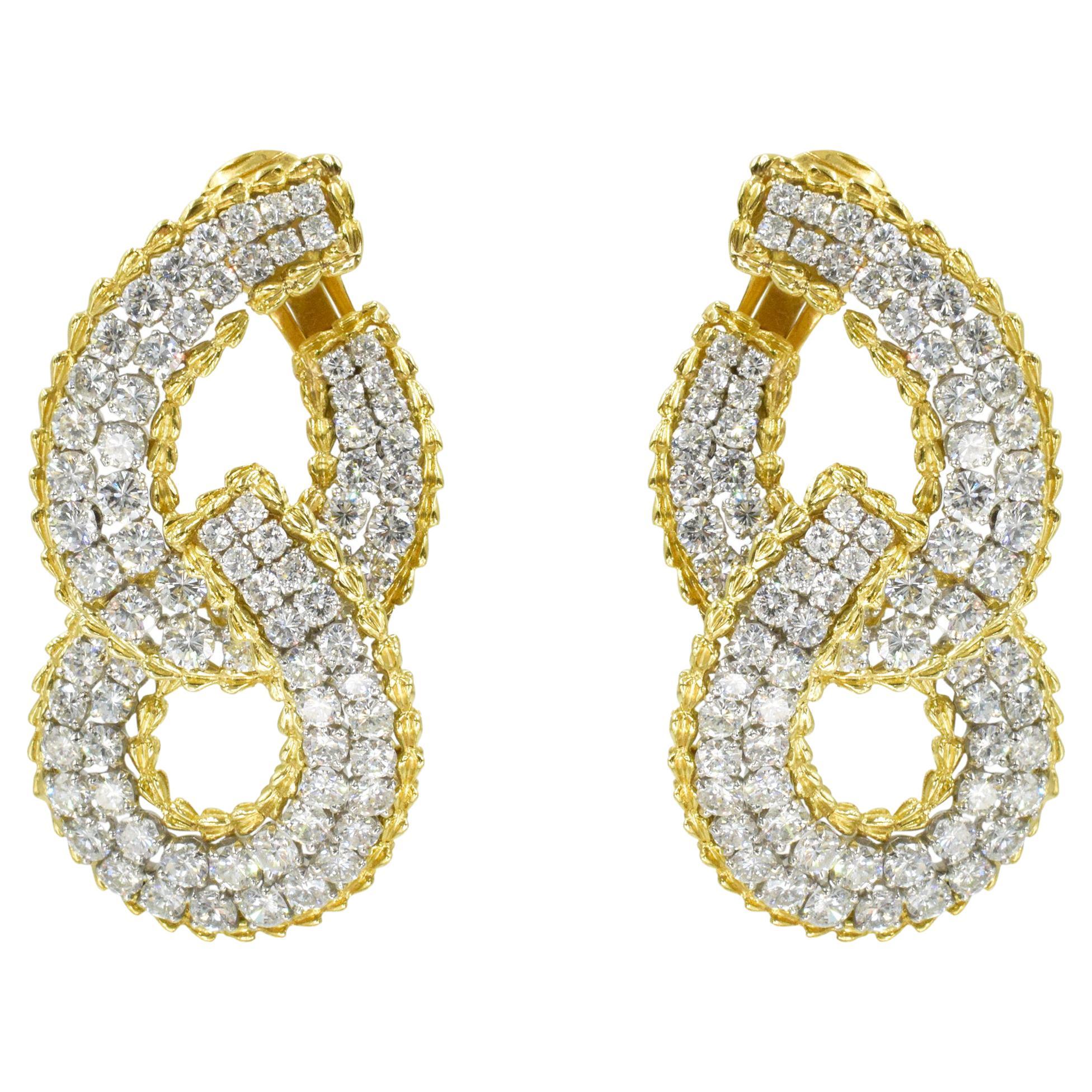 David Webb Diamond Earrings