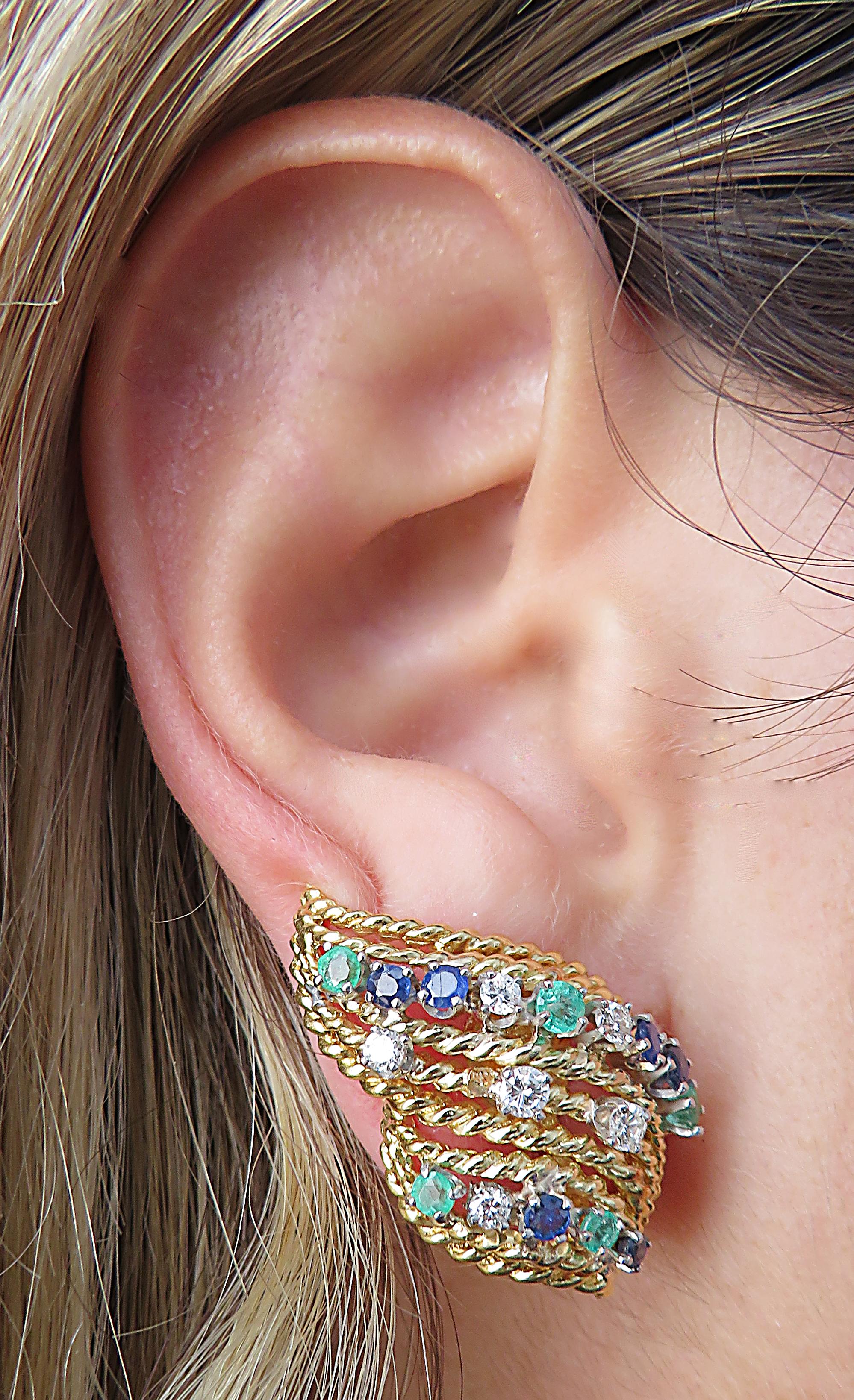 diamond clip on earrings