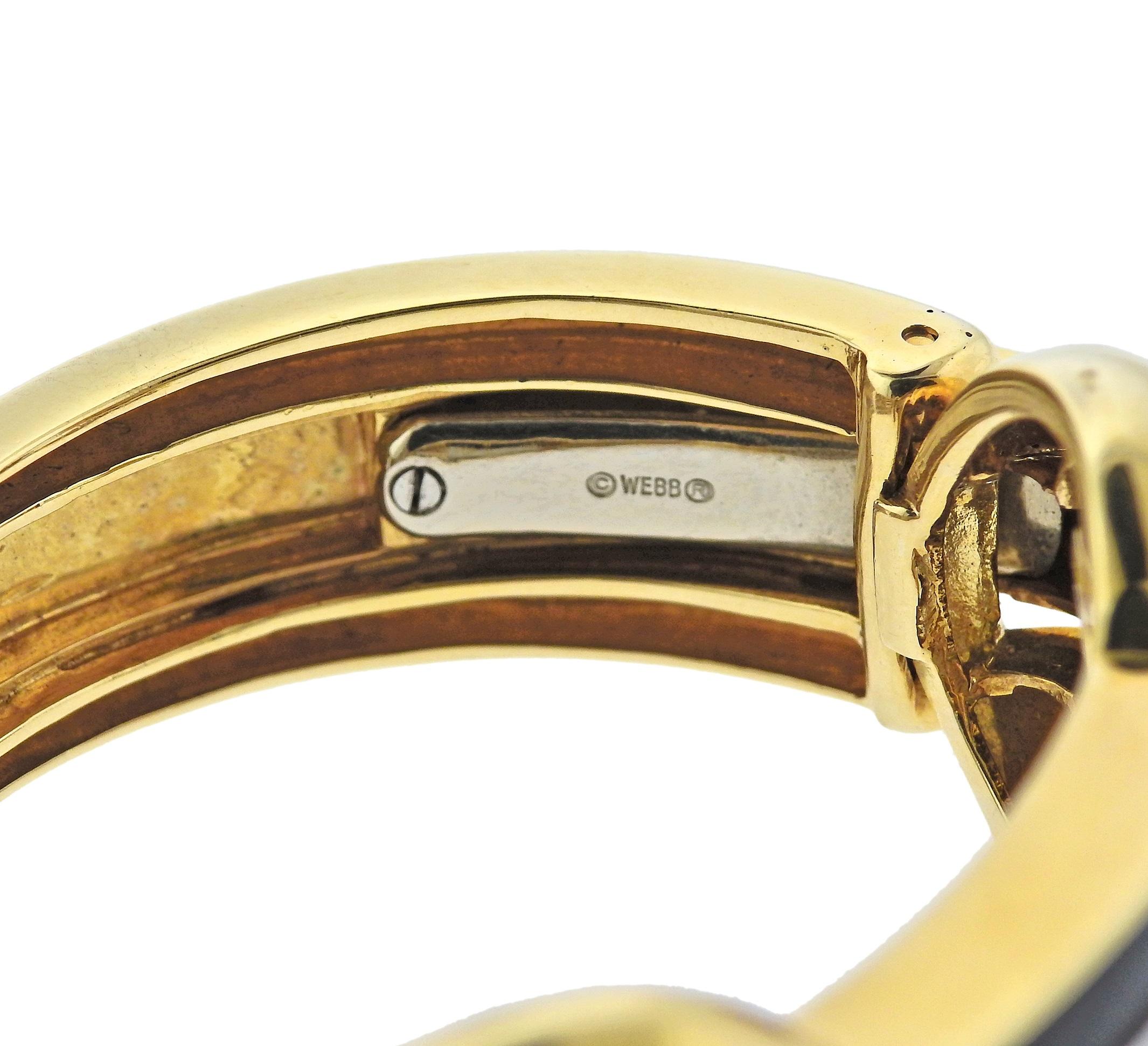 David Webb Brittle Cuff 18k gold and platinum bracelet, created for Manhattan Minimalism collection, set with approx. 3.00ctw in H/VS-SI1 diamonds. Current Retail $42000. Bracelet will comfortably fit up to 6.5