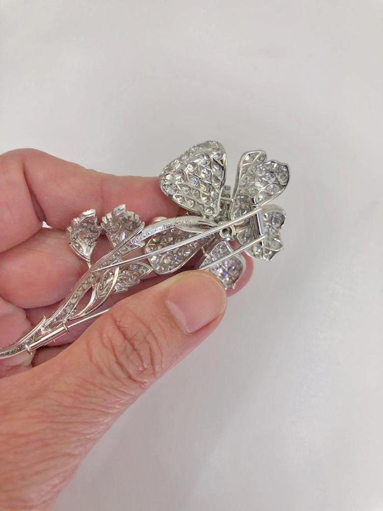 diamond flower brooch