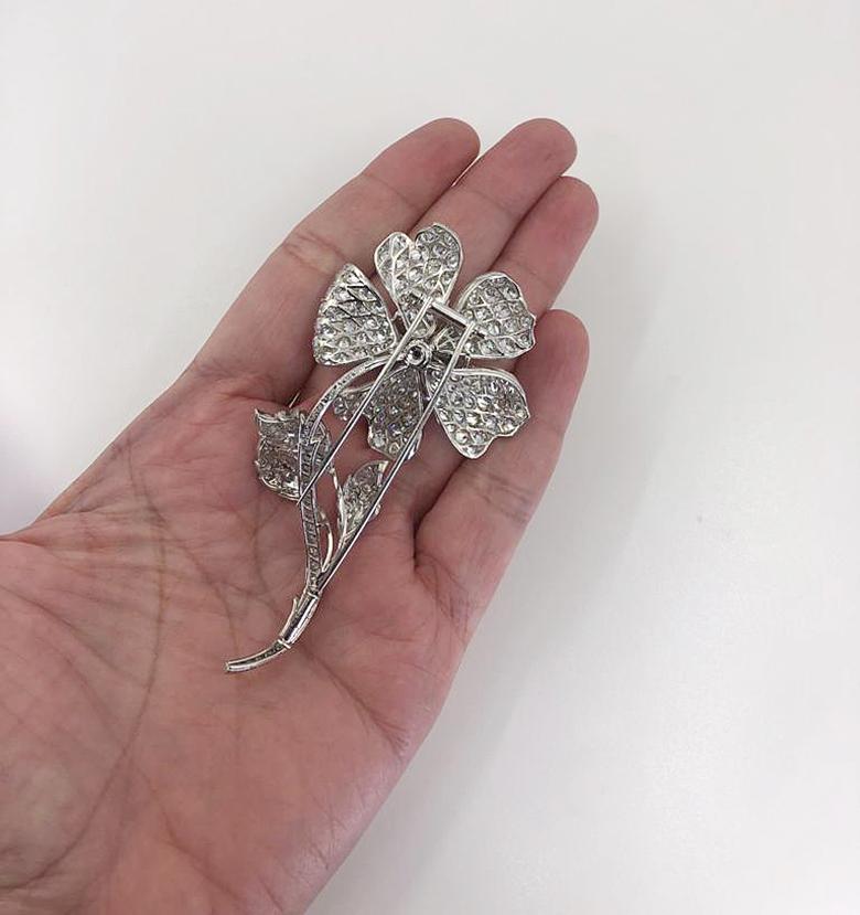 flower diamond brooch