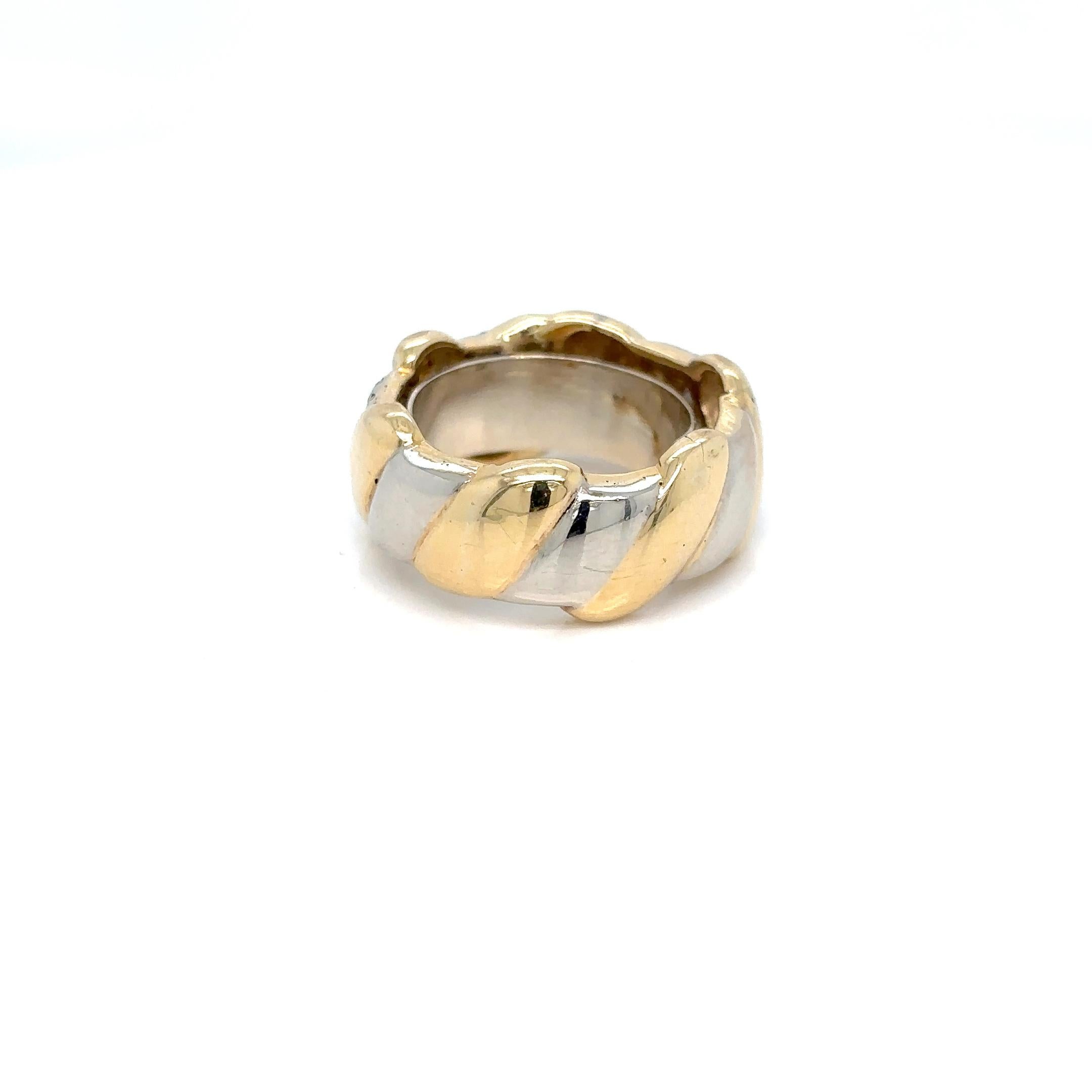 David Webb Diamond Gold Band Ring For Sale 5