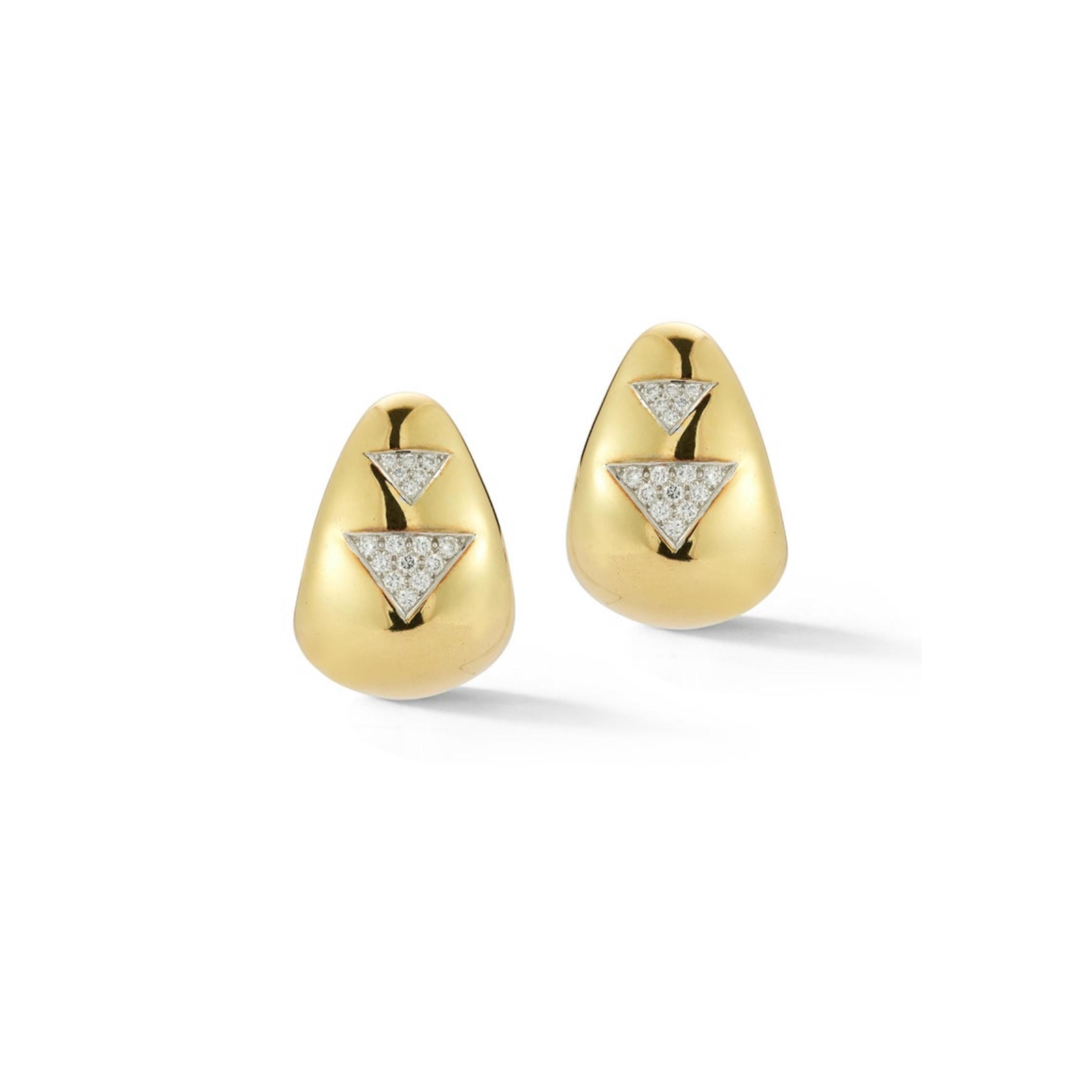 Orecchini in oro e diamanti David Webb in vendita 5