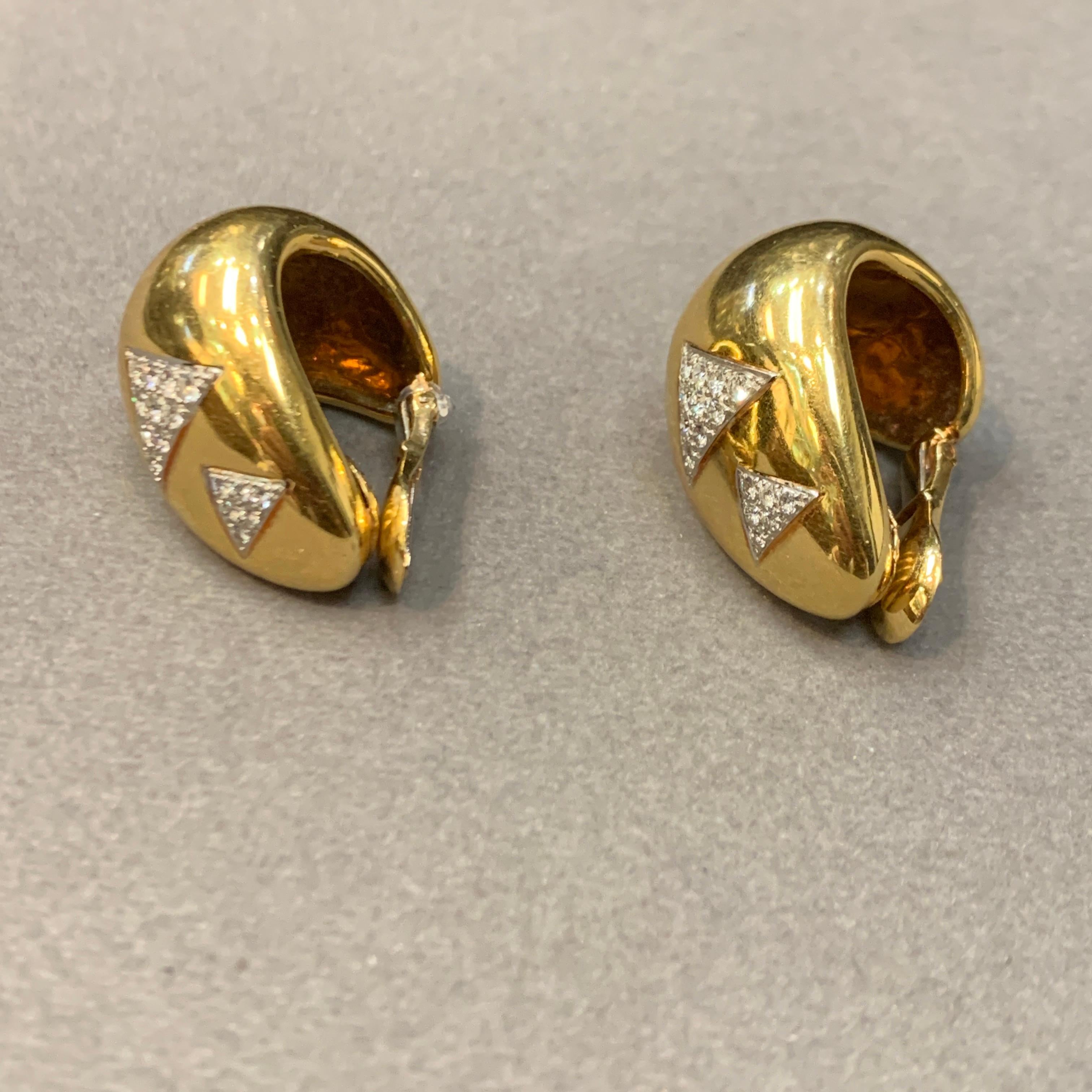 David Webb Diamond & Goldes  Orecchini in vendita 5