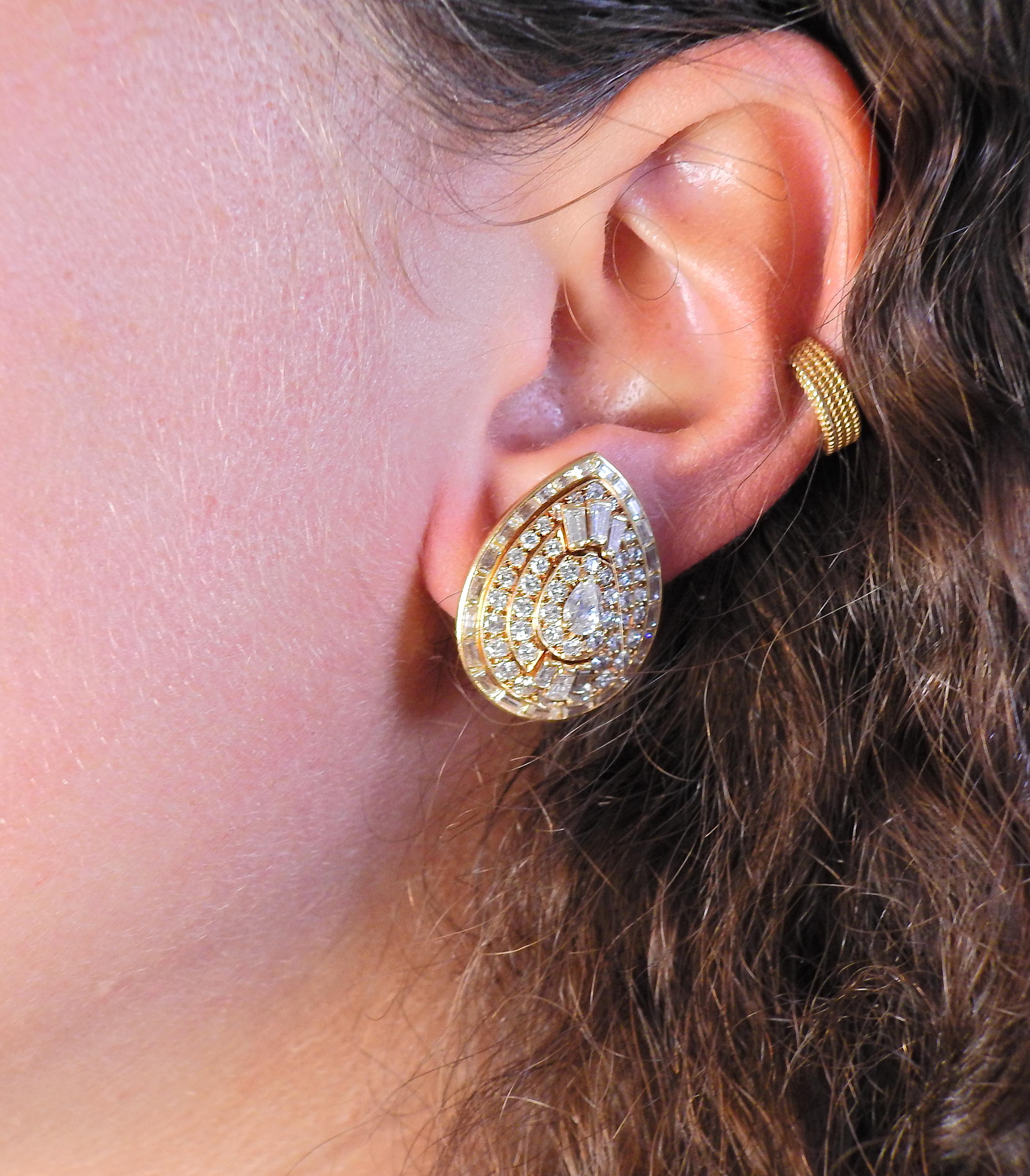 David Webb Boucles d'oreilles en or et diamants Pour femmes en vente