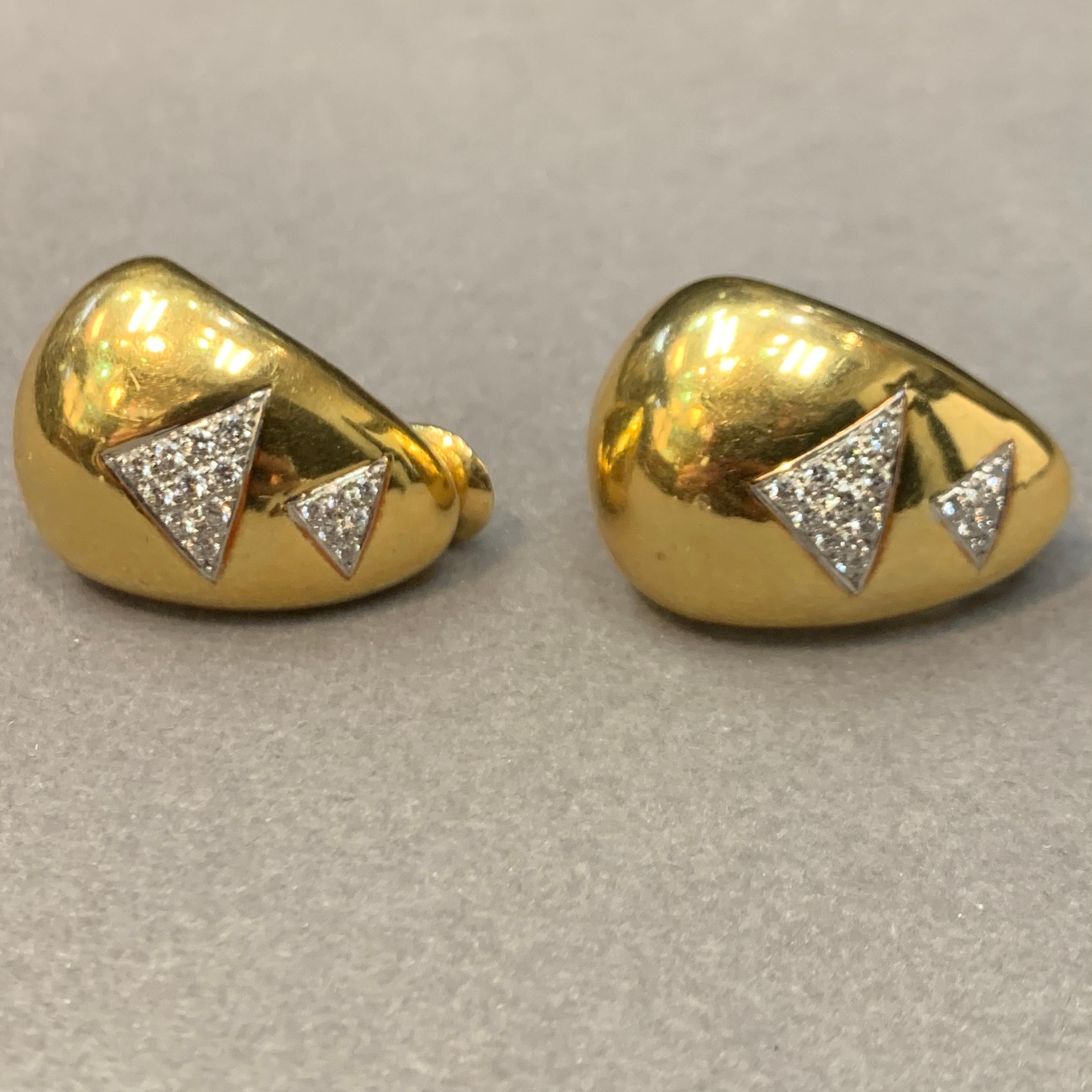 David Webb Diamond & Goldes  Orecchini in vendita 1